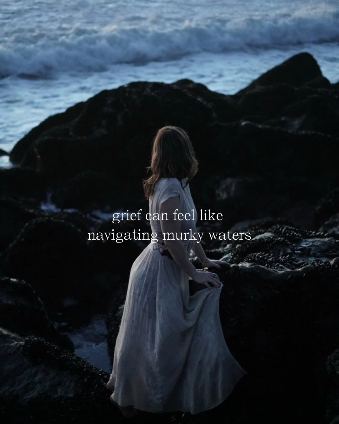 Grief can feel like you&rsquo;re navigating murky waters 🌊🌊

You can&rsquo;t always see clearly.
You can&rsquo;t always predict the waves.
And sometimes all you can do is trust that you will find solid ground soon. 

But over time, grief often reve