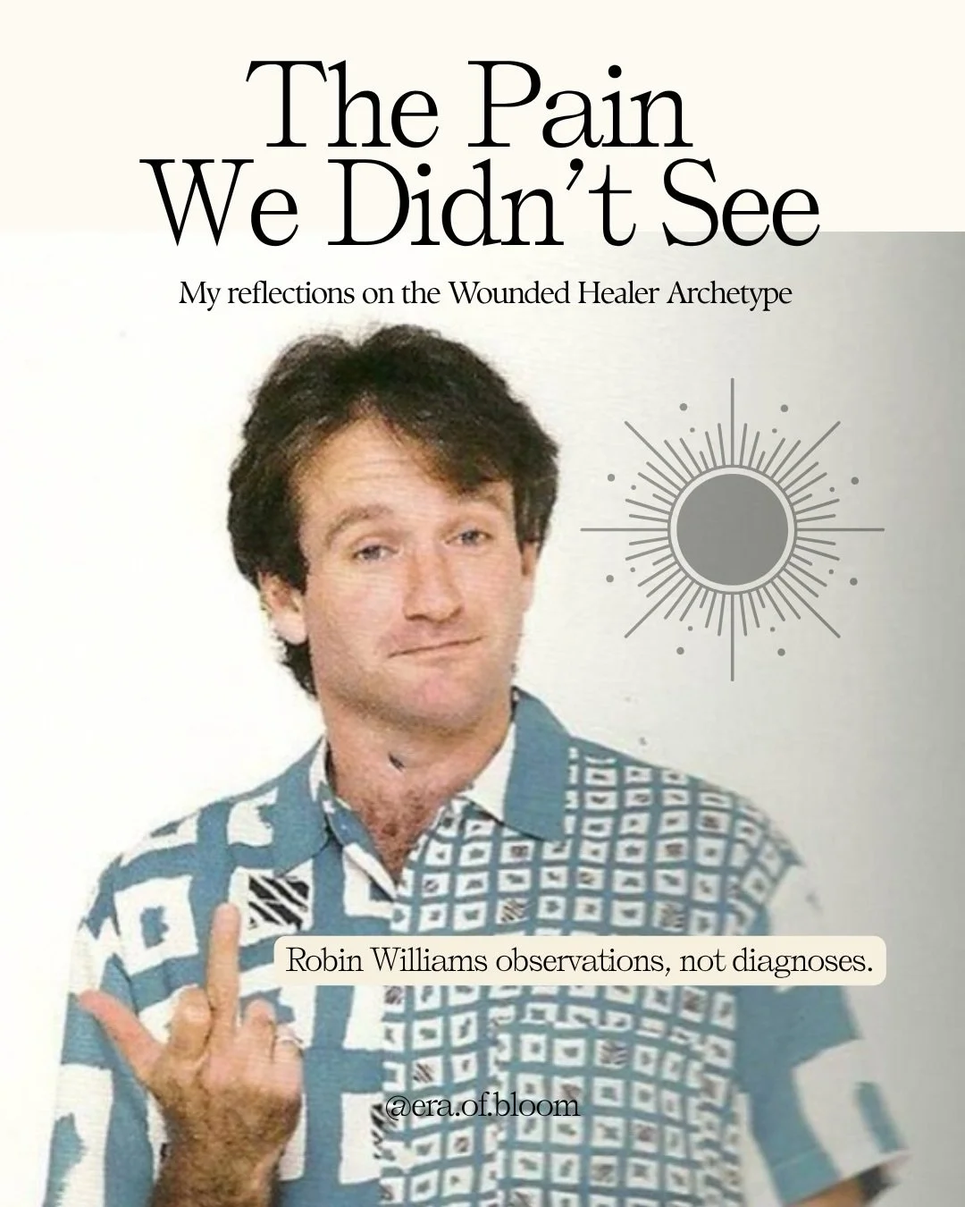 Collective grief was deeply felt after the suicide of Robin Williams. He touched people&rsquo;s hearts in such a human way. His humor always reminded me of my dad&rsquo;s.

We lost another friend a few days ago to suicide. And the consistent thing I 
