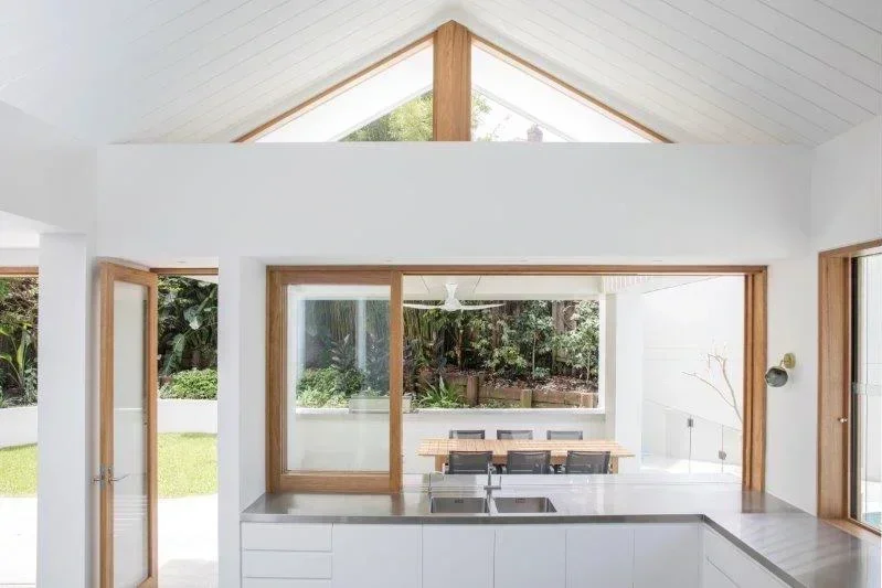 Interior of a Bronte home renovation by To The Mil, featuring extensive glazing and strong indoor–outdoor connection.