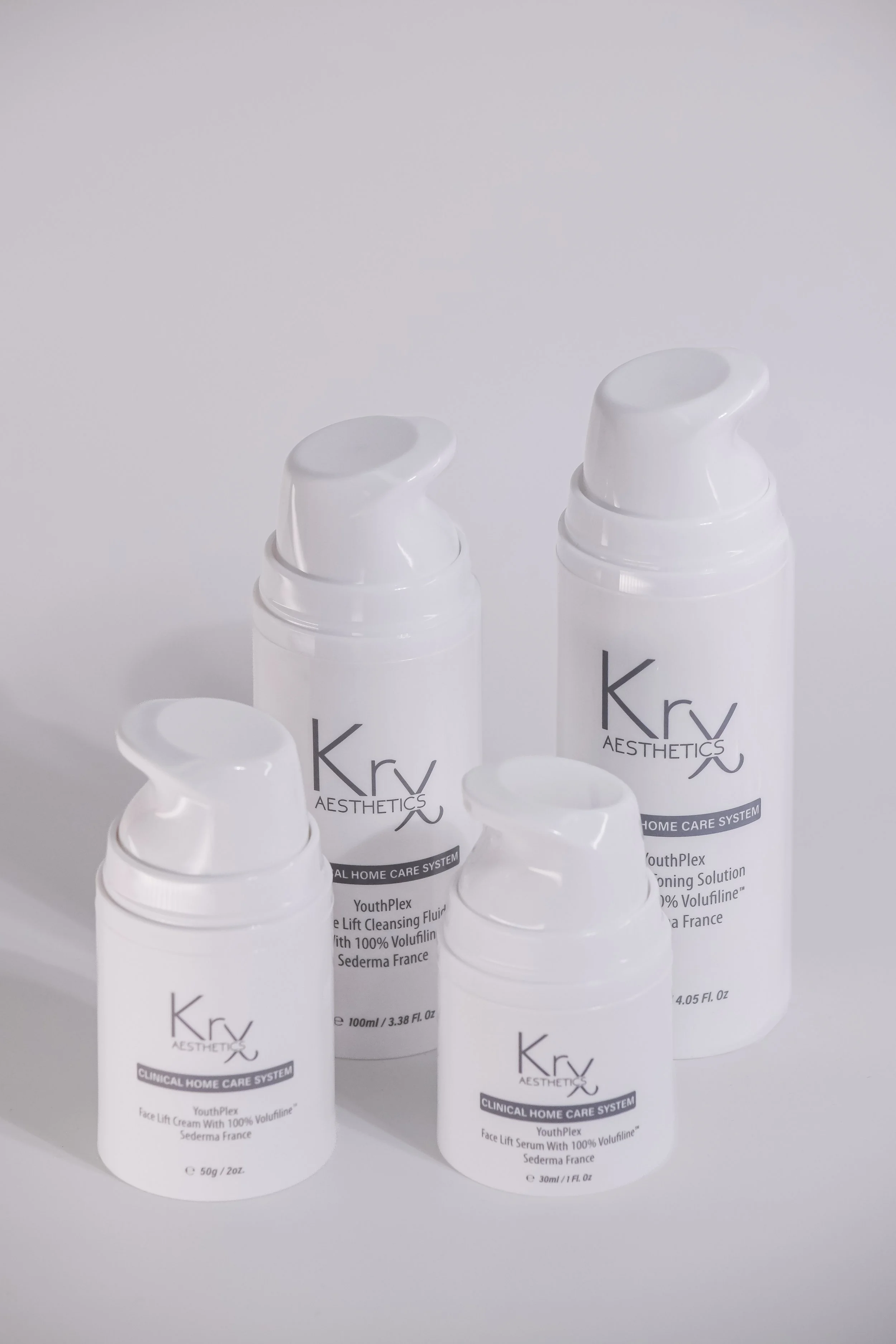 KrX Youthplex bundle with Cleanser Toner Serum and Cream for aging skin