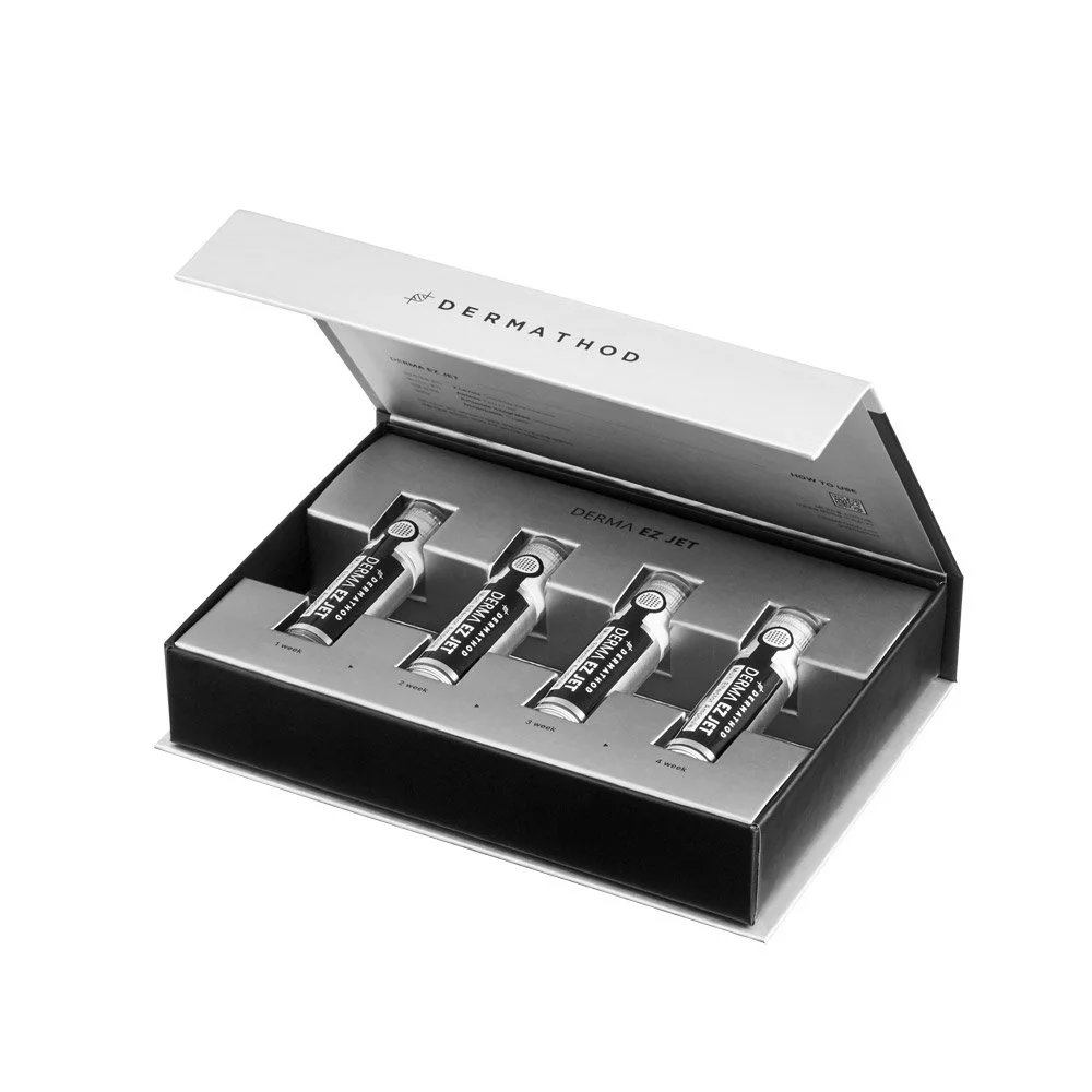 Dermathod EZ Jet Multi Set four weekly treatment ampoules in open box.jpg