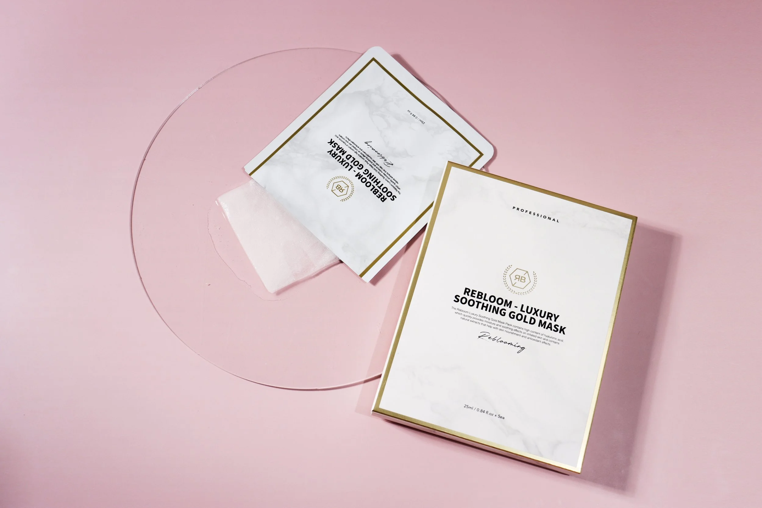 REBL post procedure soothing gold face mask