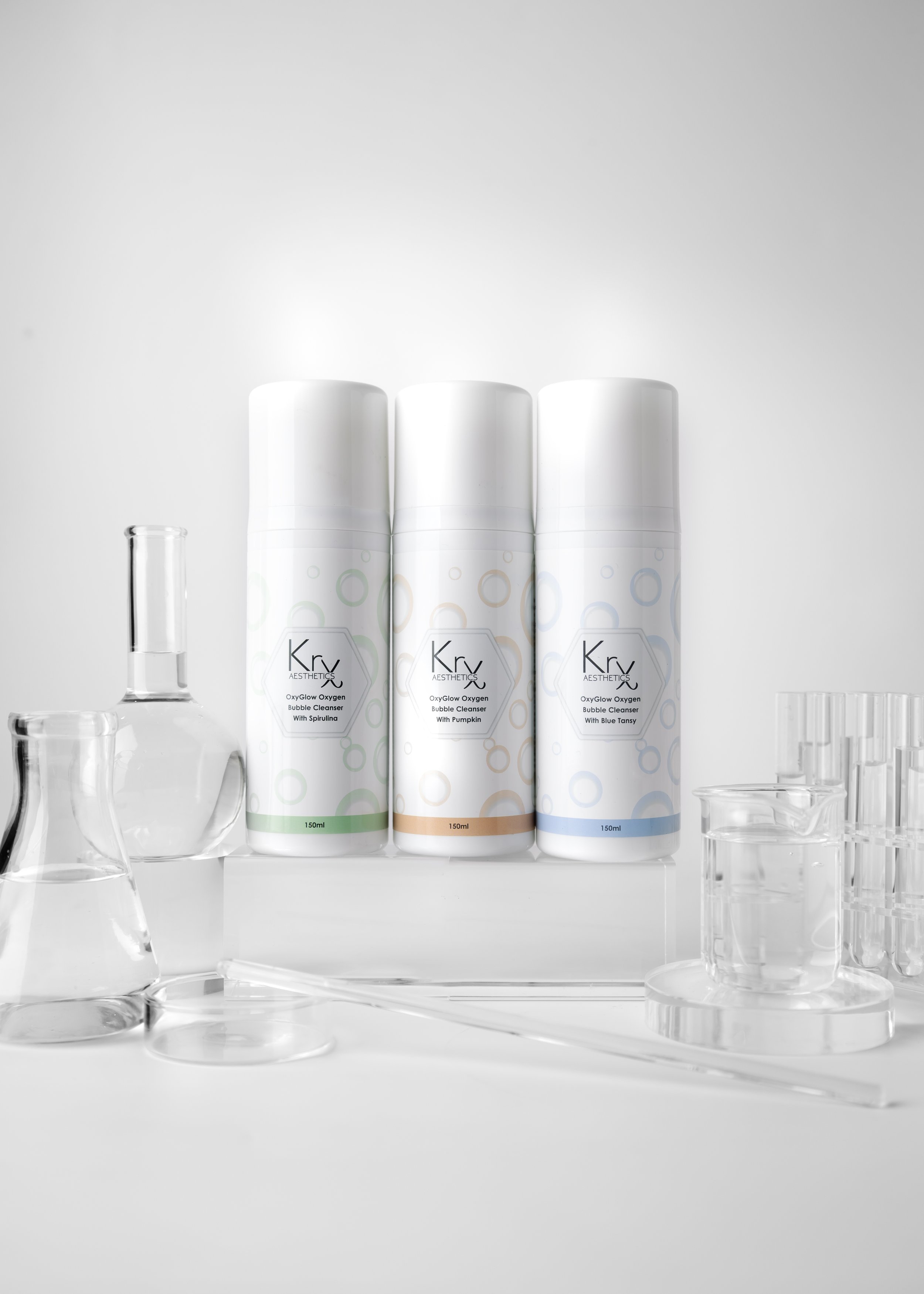 KrX OxyGlow Blue Tansy Bubble Cleanser 150ml