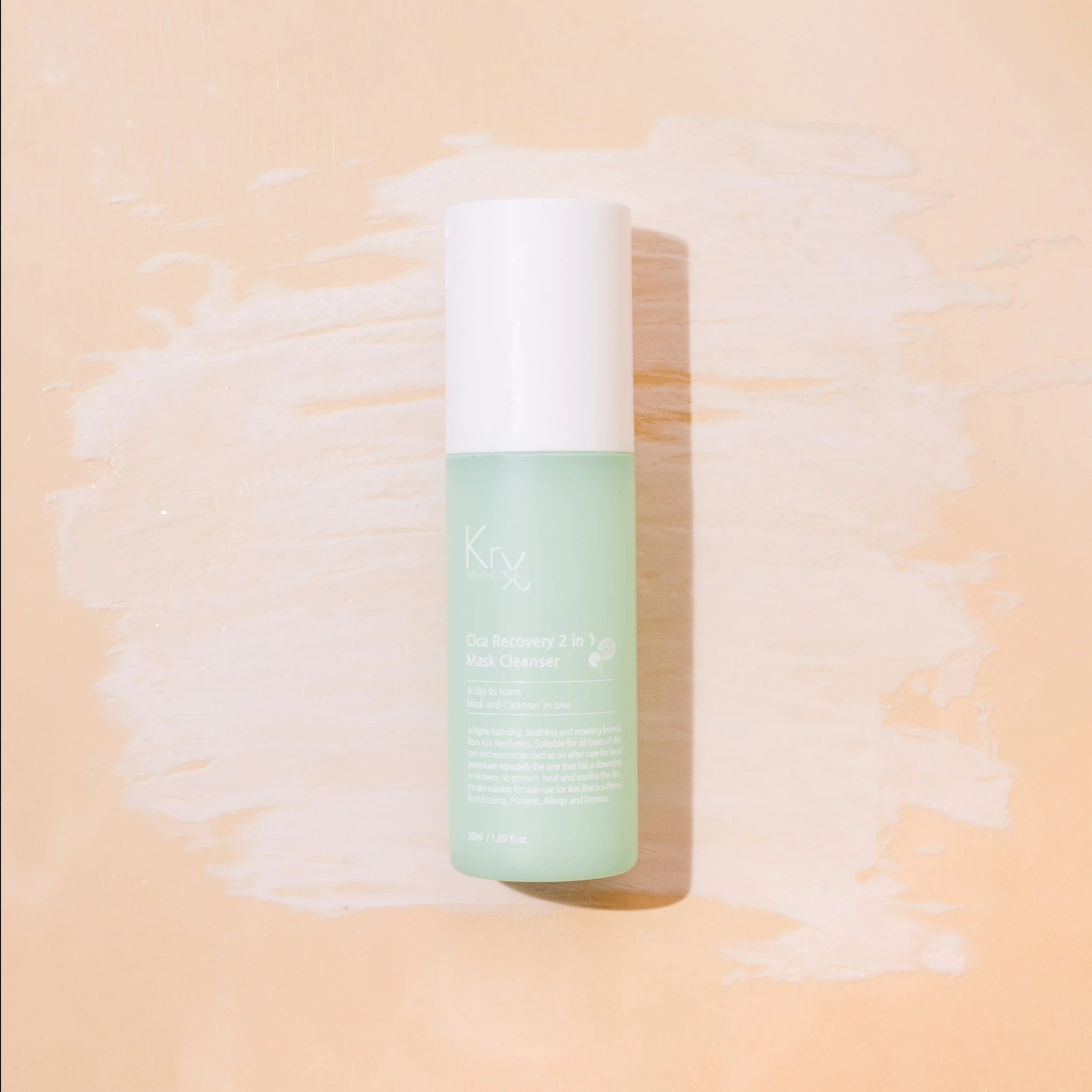 Oxygenating bubble texture of KrX Cica Recovery 2 in 1 cleanser