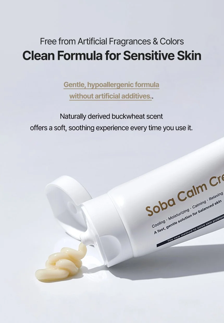 Dermathod Soba Calm Cream bottle with cream out showing texture.jpg