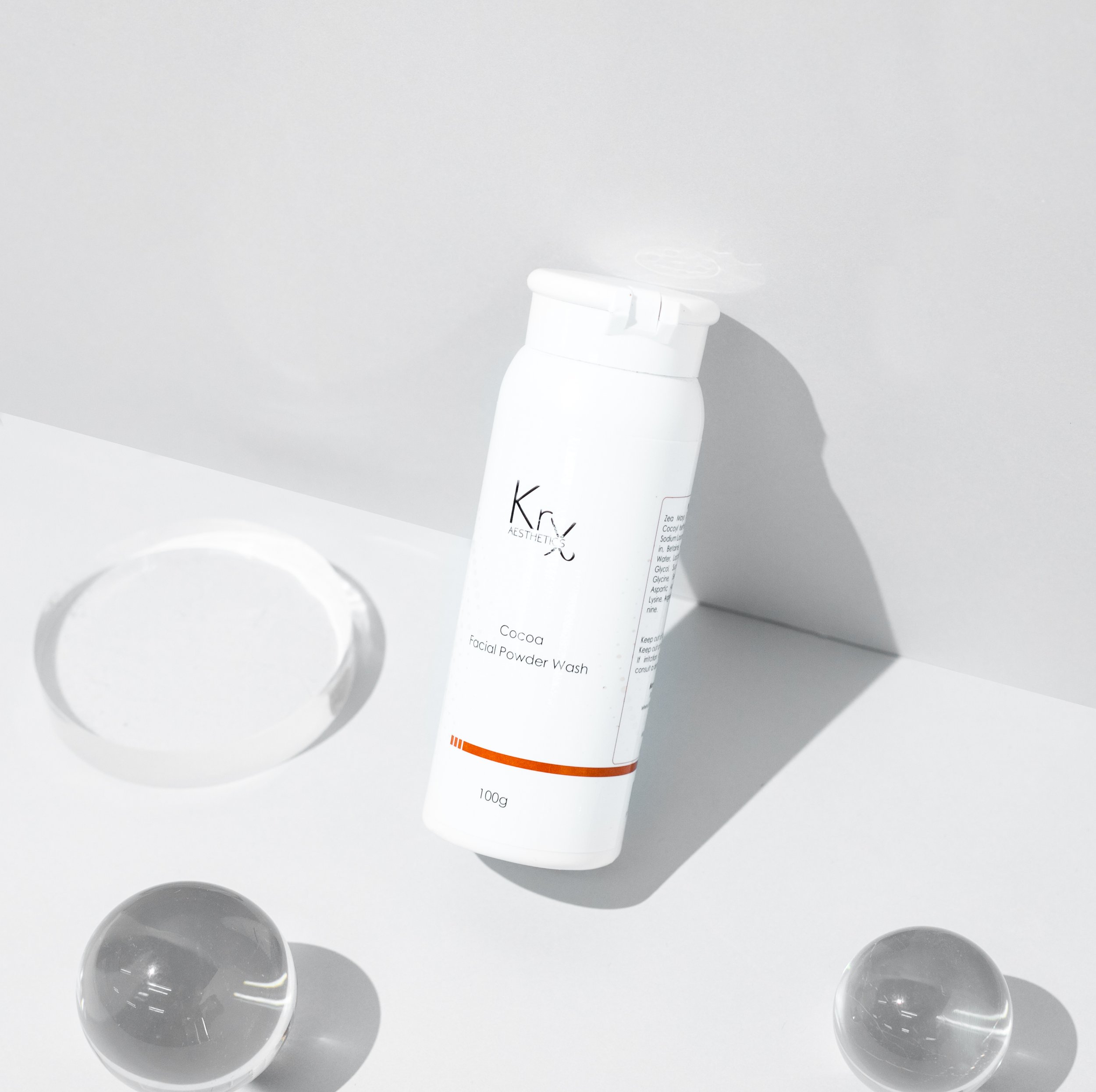 Clinical grade Korean powder wash with Cocoa and Vitamin C