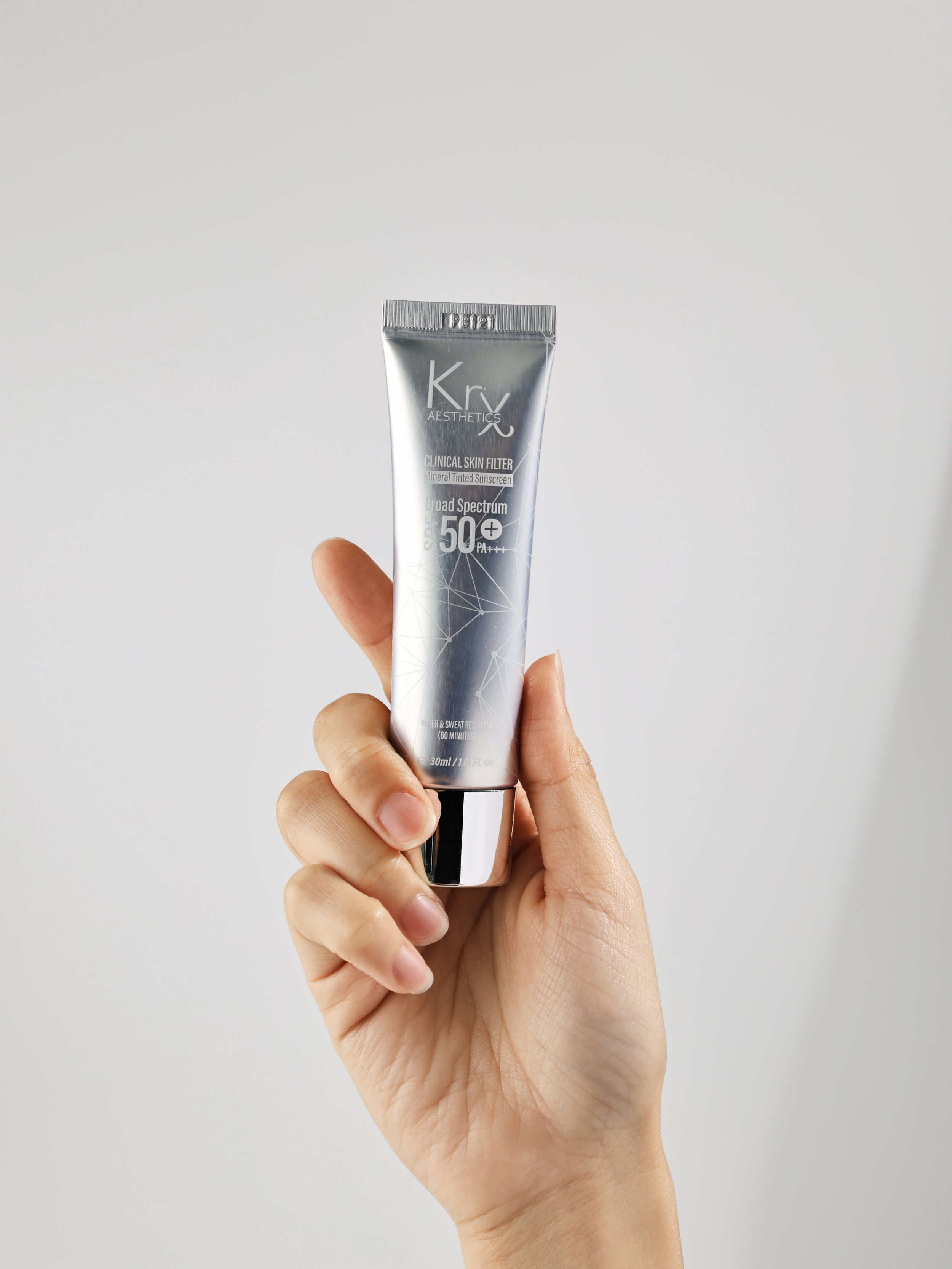 Vegas Proof matte tinted sunscreen KrX Skin Filter for high heat