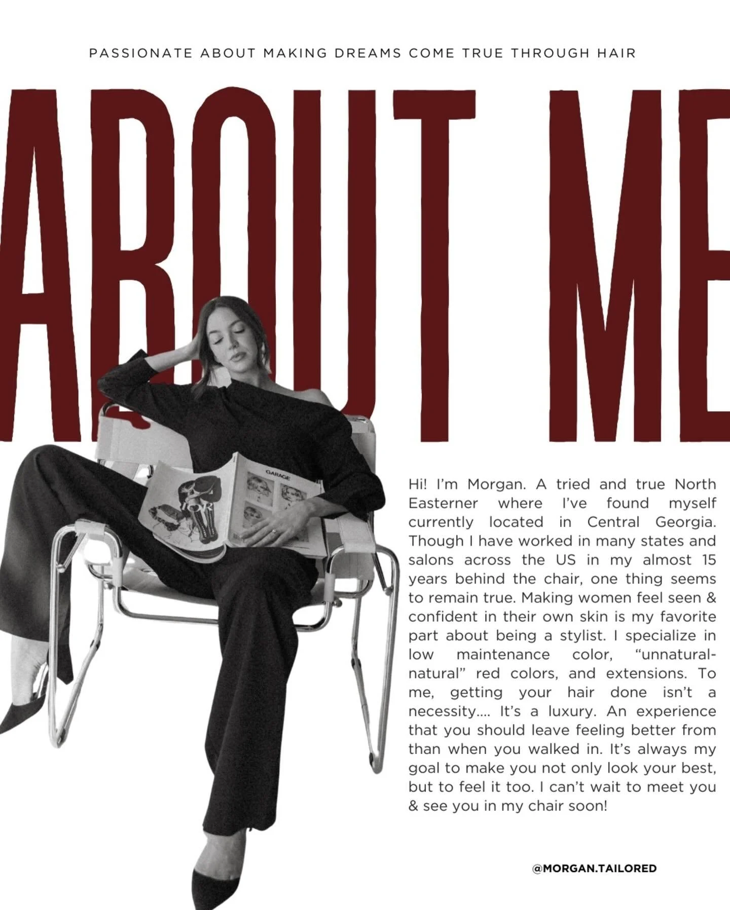 Just a little about me here but during your appointment&hellip; it&rsquo;s all about you 💁&zwj;♀️ 

#hairstylist #gahairstylist #redheadlife #dimensionalcolor #livedinhair