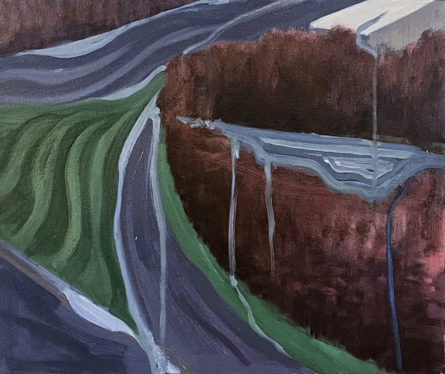 24 x 30  Raining Road