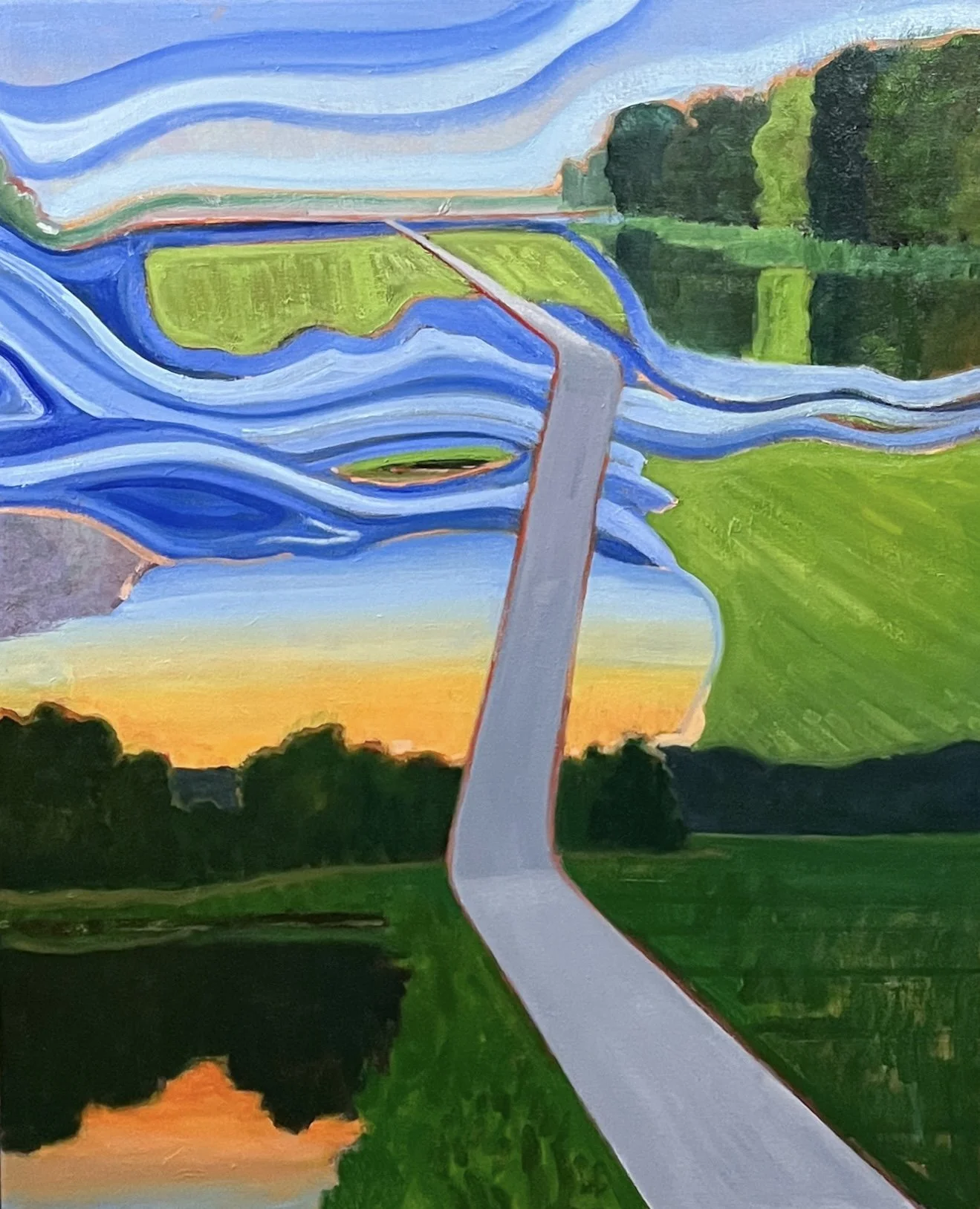 24 x 30  Bending Road