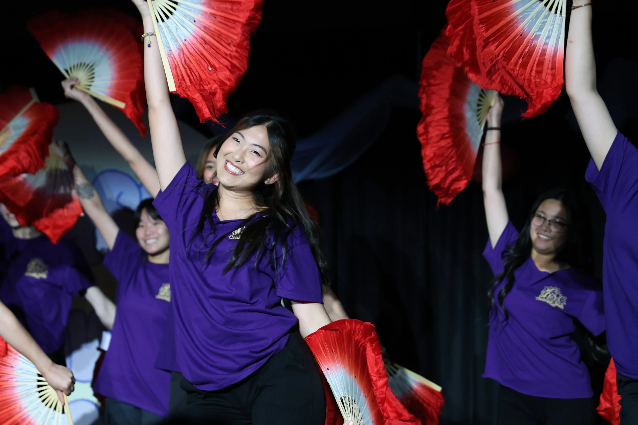 A member of the Chinese American Student Association performs in the group’s final dance of the evening during its annual Mid-Autumn Festival, “The Heart of Chinatown,” in the Grand Ballroom of the Reitz Union in Gainesville, Fla., on Sunday, Oct. 12
