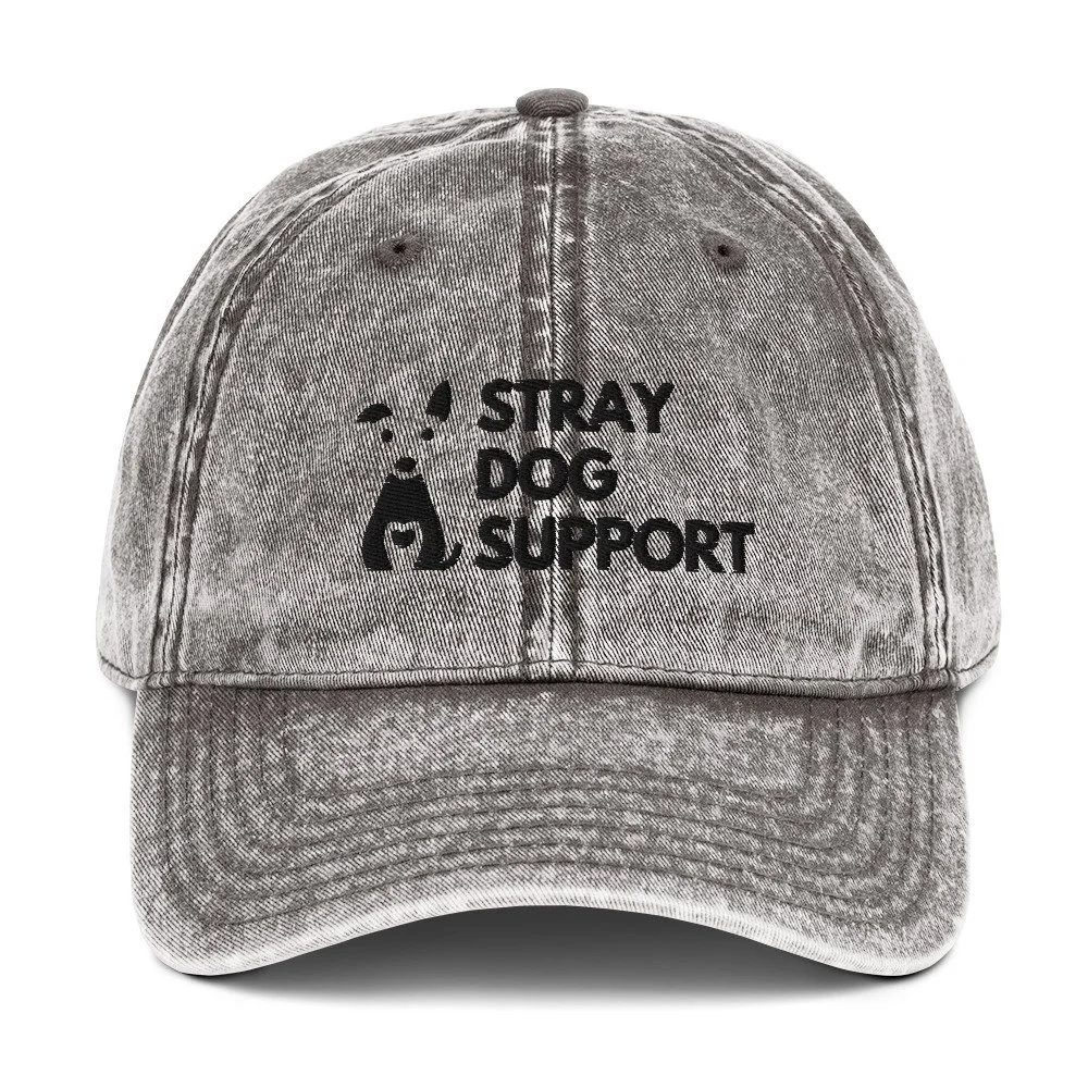 Vintage Cotton Twill Cap- Stray Dog Support