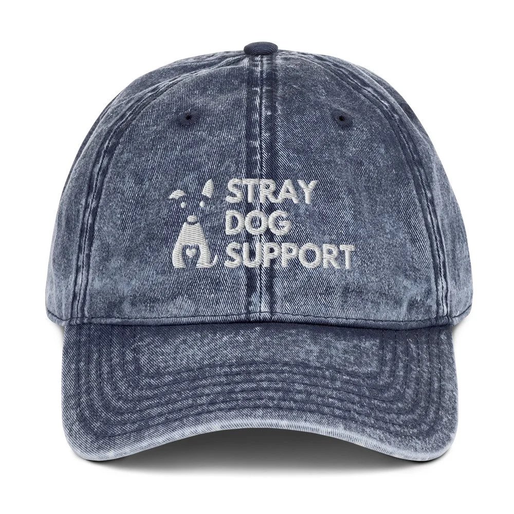 Vintage Cotton Twill Cap- Stray Dog Support
