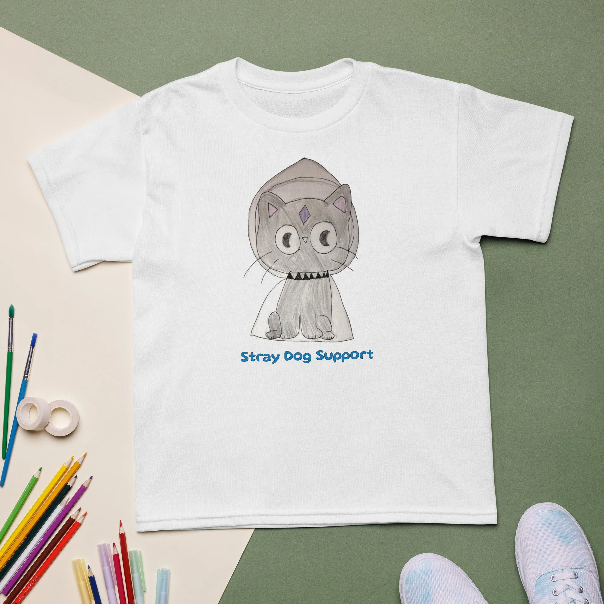 Youth t-shirt- SUPERHERO WHISKERS