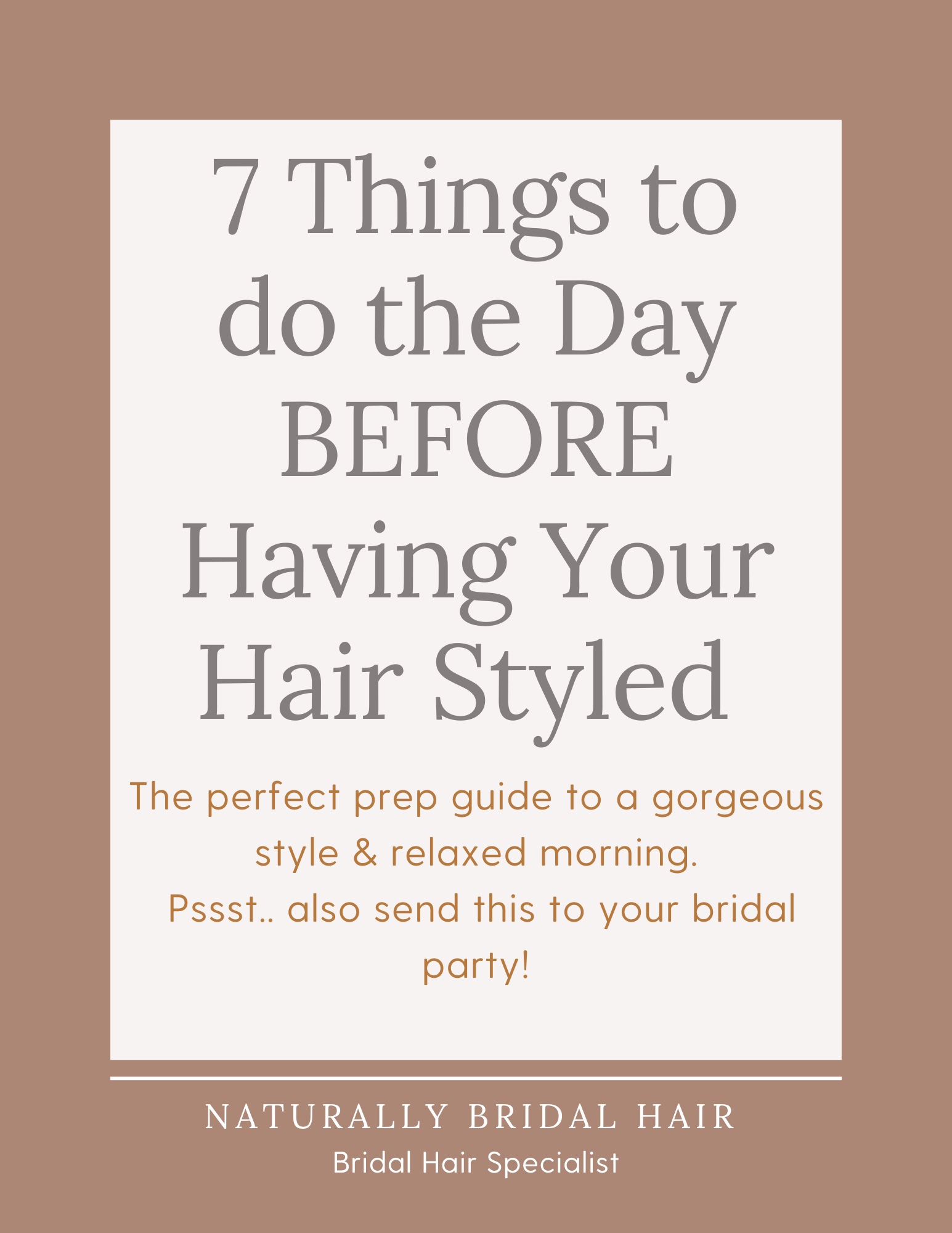 Wedding Hair Prep Guide