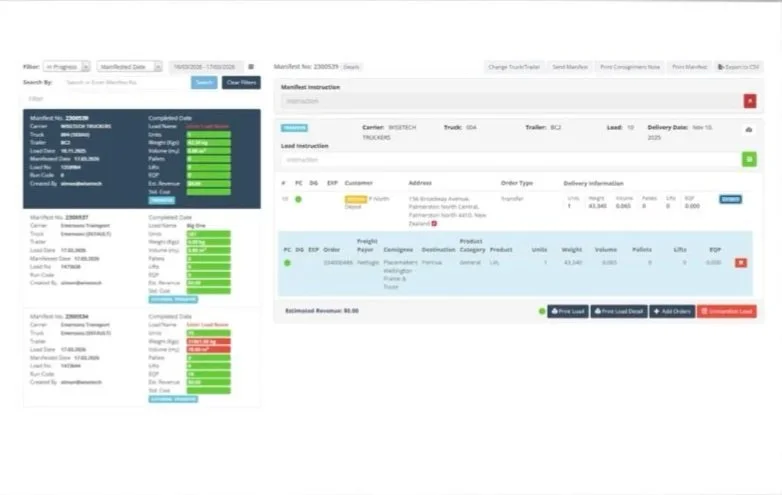 Trifecta TMS Screen Shot