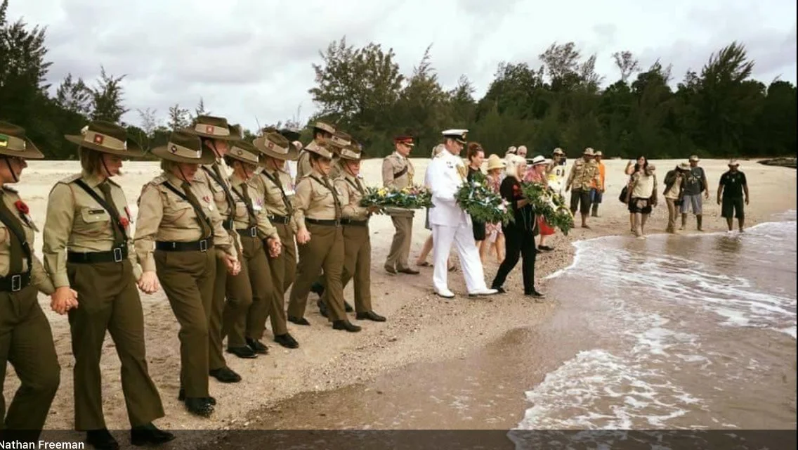 84th Banka Island Commemorative Service Holding Slide