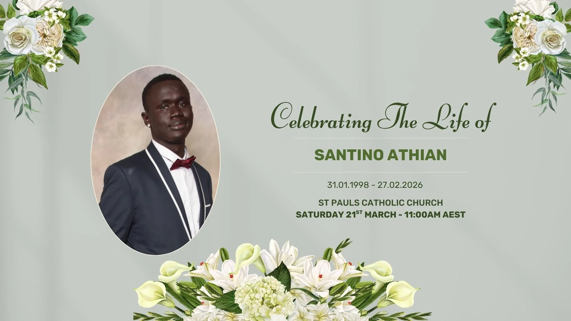 The Memorial Service of Santino Athian