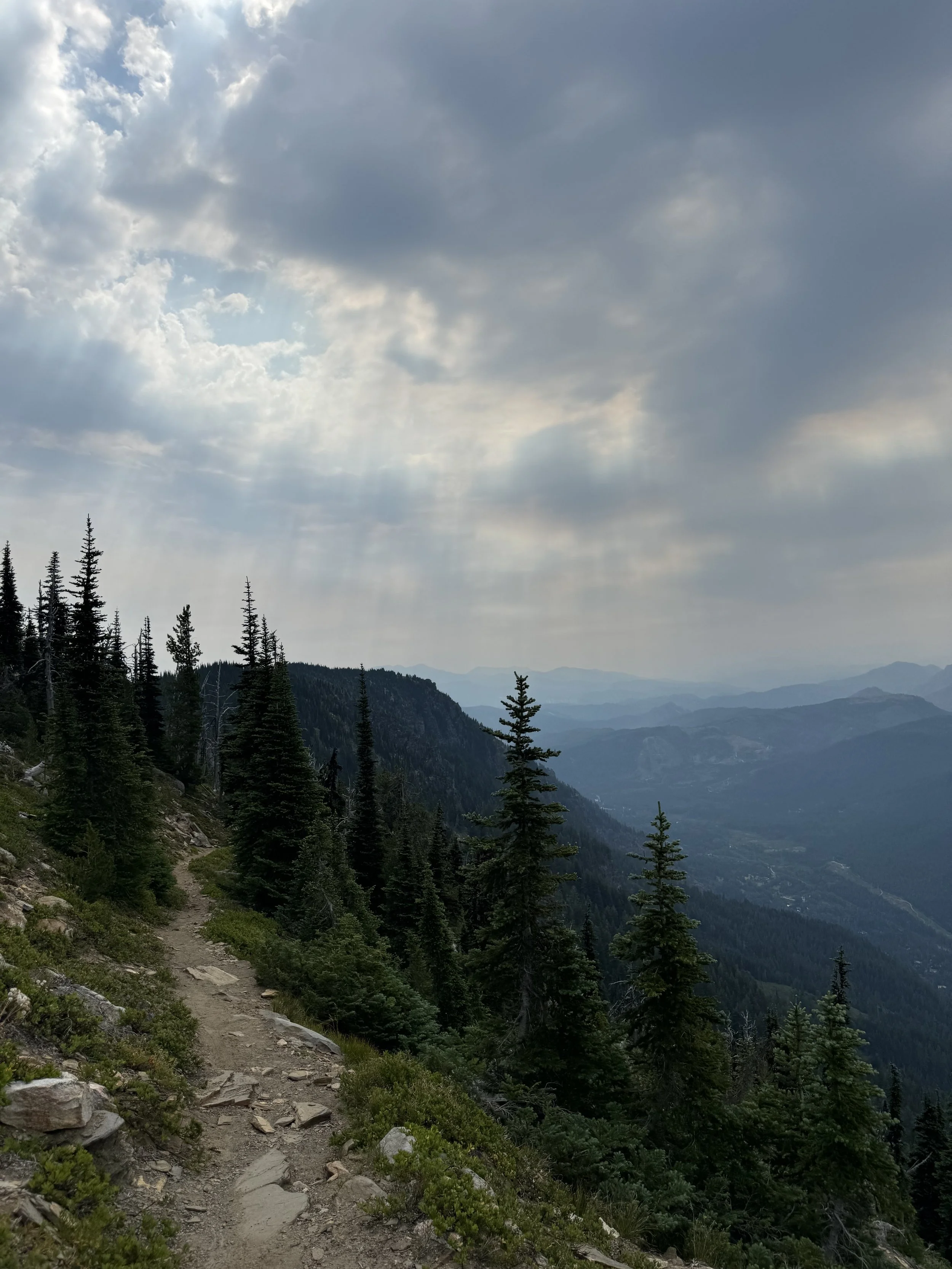 Rain in the distance, but we stayed dry