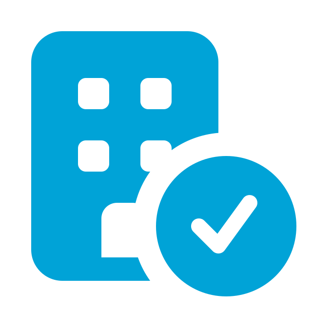 Blue smartphone with a numeric keypad and a large checkmark icon overlay indicating verification or approval