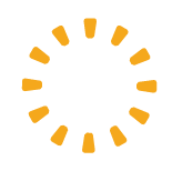 Loading icon with yellow bars in a circular pattern