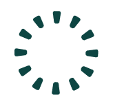 Loading symbol with a circular arrangement of dark teal segments