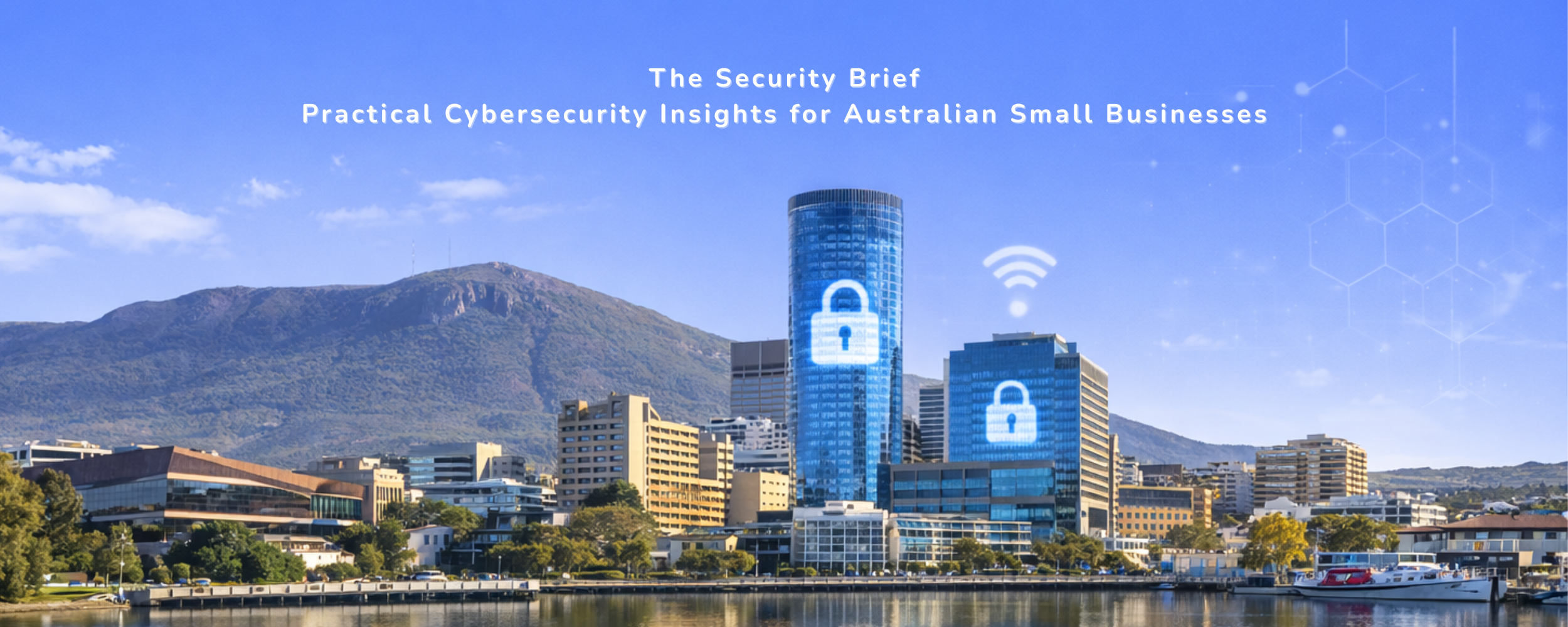 The Security Brief blog header featuring practical cybersecurity insights for Australian small businesses