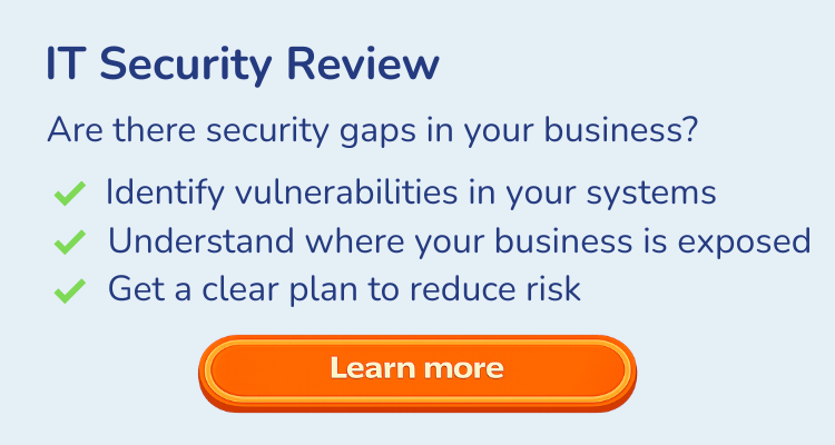 IT security review for small businesses in Australia, helping identify vulnerabilities, exposure risks, and create a clear risk reduction plan