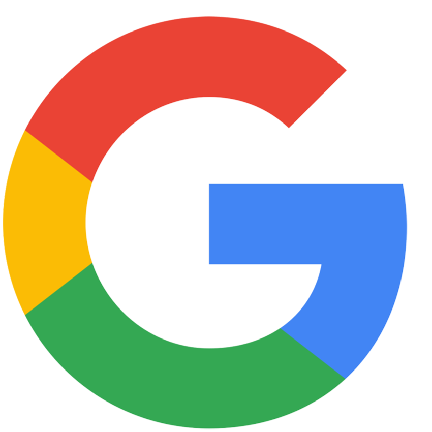 Colorful Google logo with a large G in the center, composed of blue, red, yellow, and green sections.