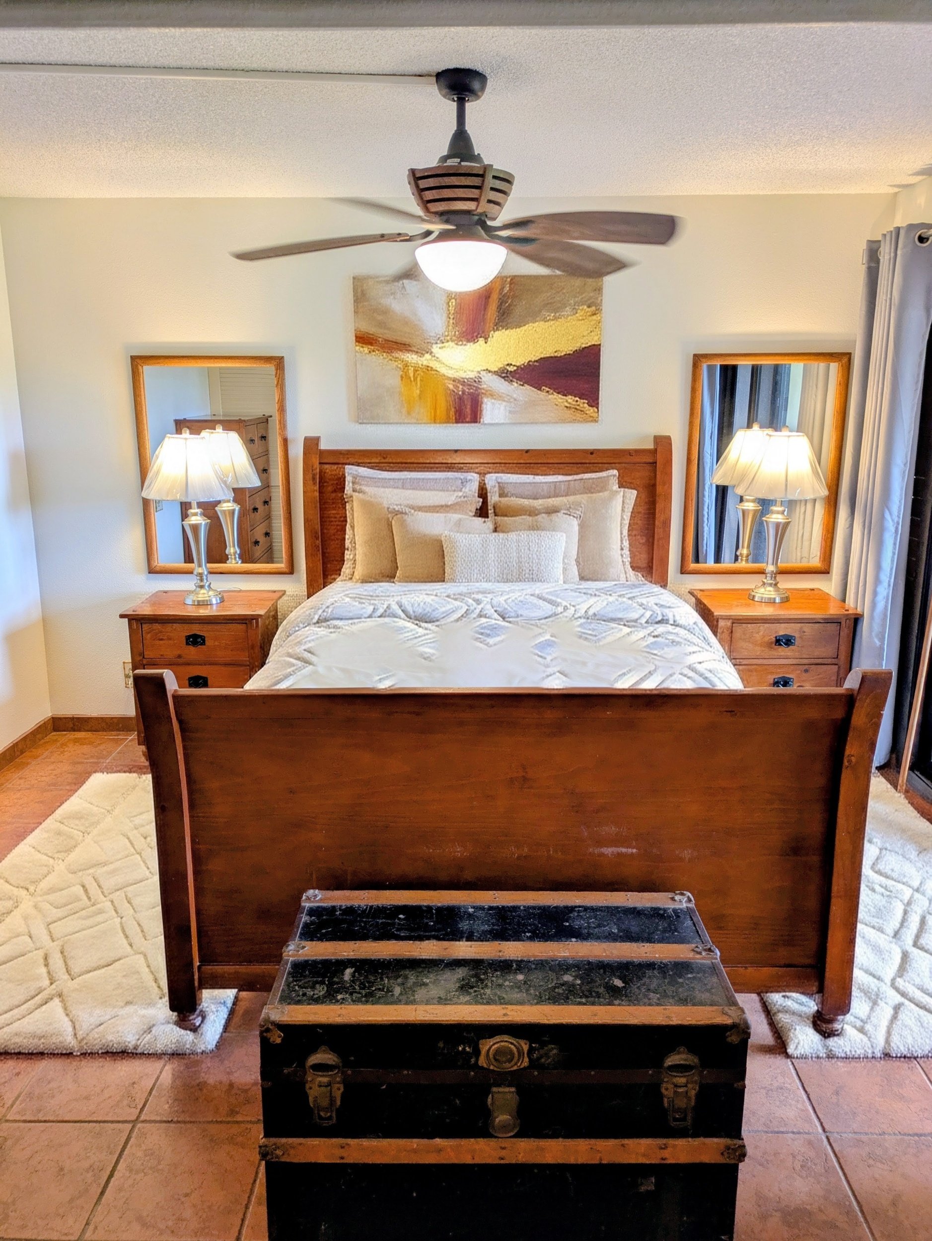 Bedroom View form Living Room Virtually rendered — shows design potential, not current condition.