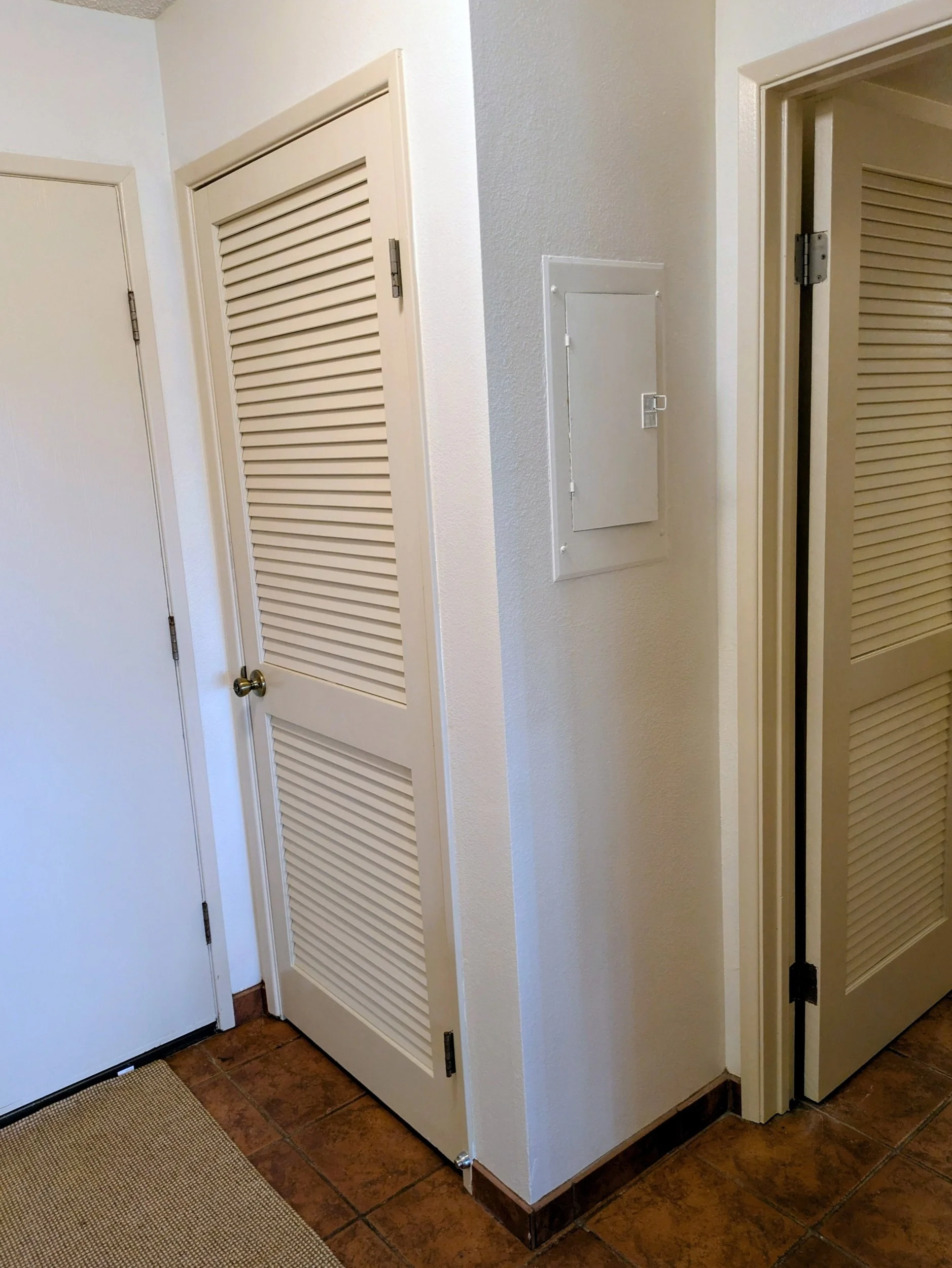 Behind the front door - Closet space