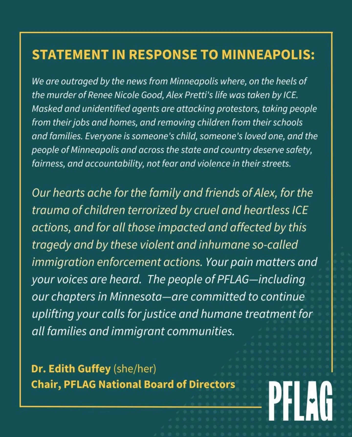 Repost from @pflag 🫶

Please don't hesitate to reach out if you are in need of extra support or community during this time. We support our neighbors. We are here for you.
