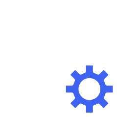 Icon of a globe with a gear, representing global settings or technology.