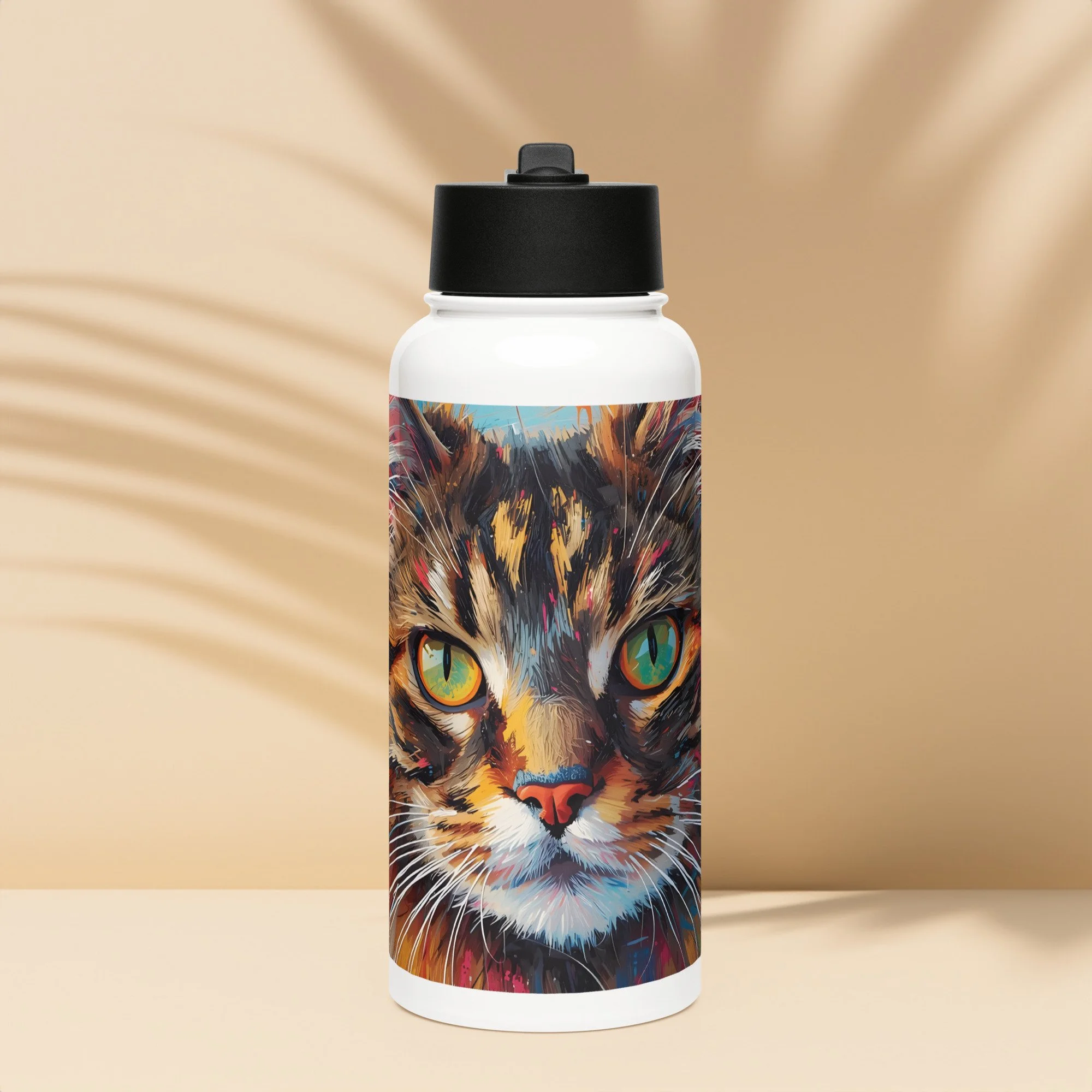 PeepWOW Stainless Steel Water Bottle with Straw Lid | 32 oz Insulated Bottle