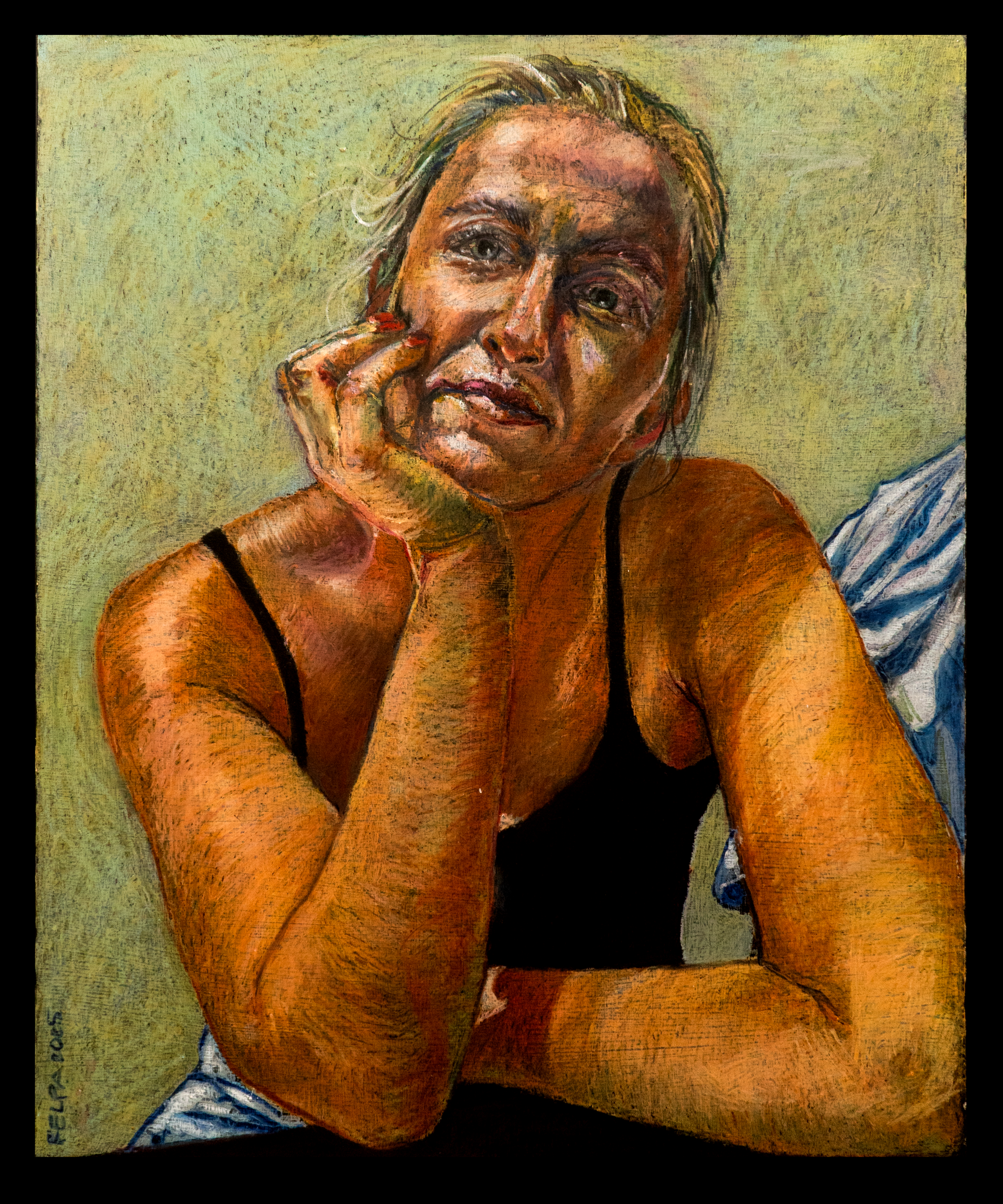   Jana-02  2025 Oil Pastel on Hard Cardboard Paper 840×900mm 