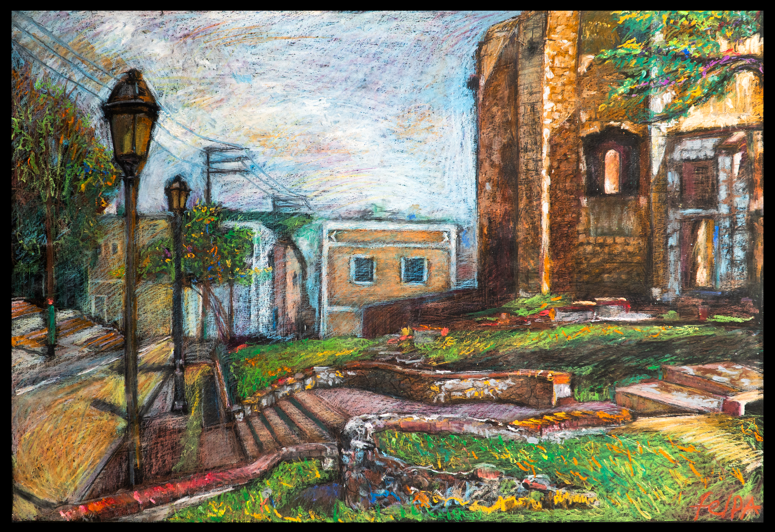   Colonial Zone_01 (Dominican Republic)  2009 Oil Pastel on Hard Cardboard Paper 840×900mm 