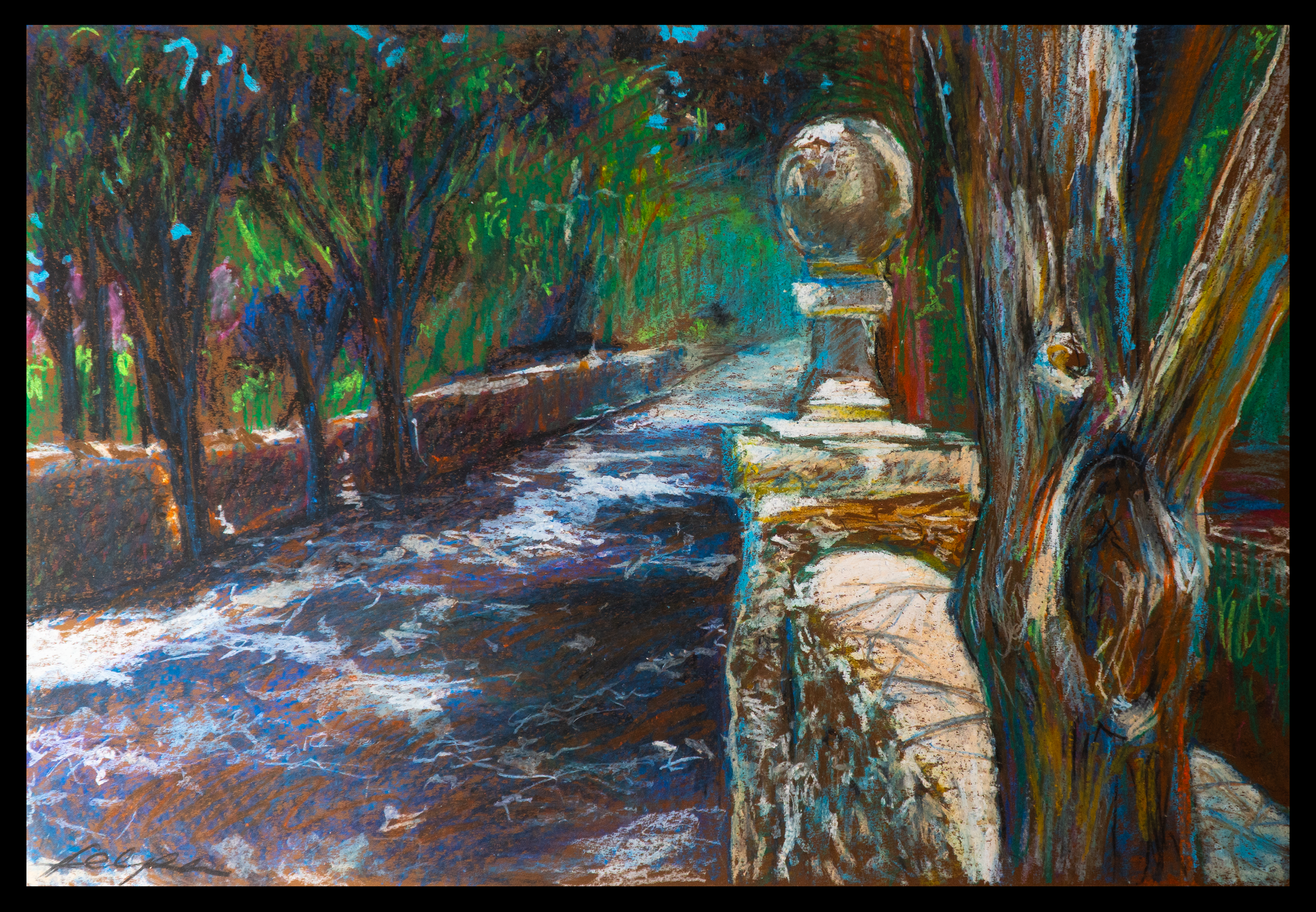   Path (Altos de Chavon, D.R.)  2009 Oil Pastel on Hard Cardboard Paper 840×900mm 