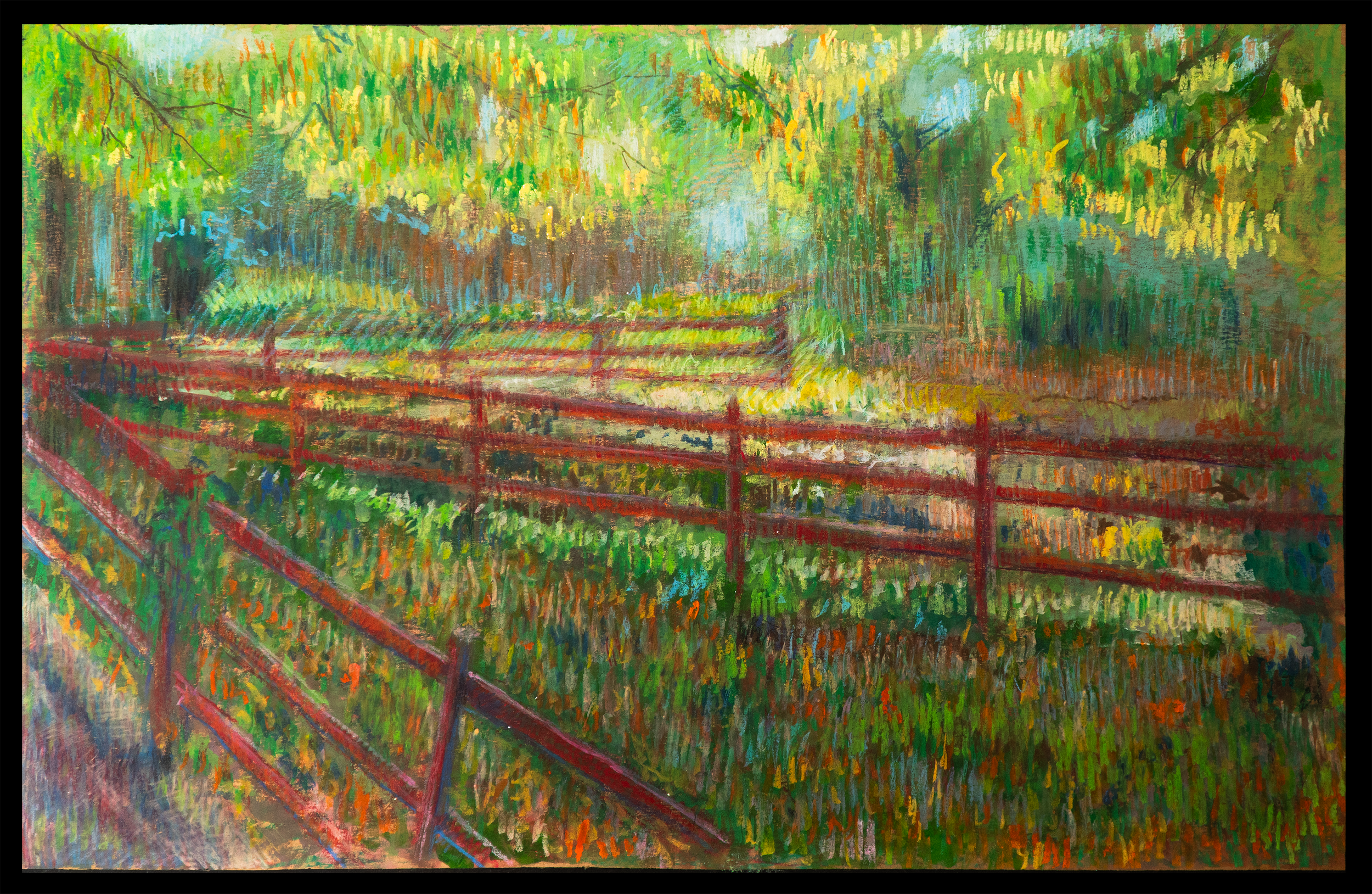   Gardens of Music (D.R.)  2009 Oil Pastel on Hard Cardboard Paper 840×900mm 