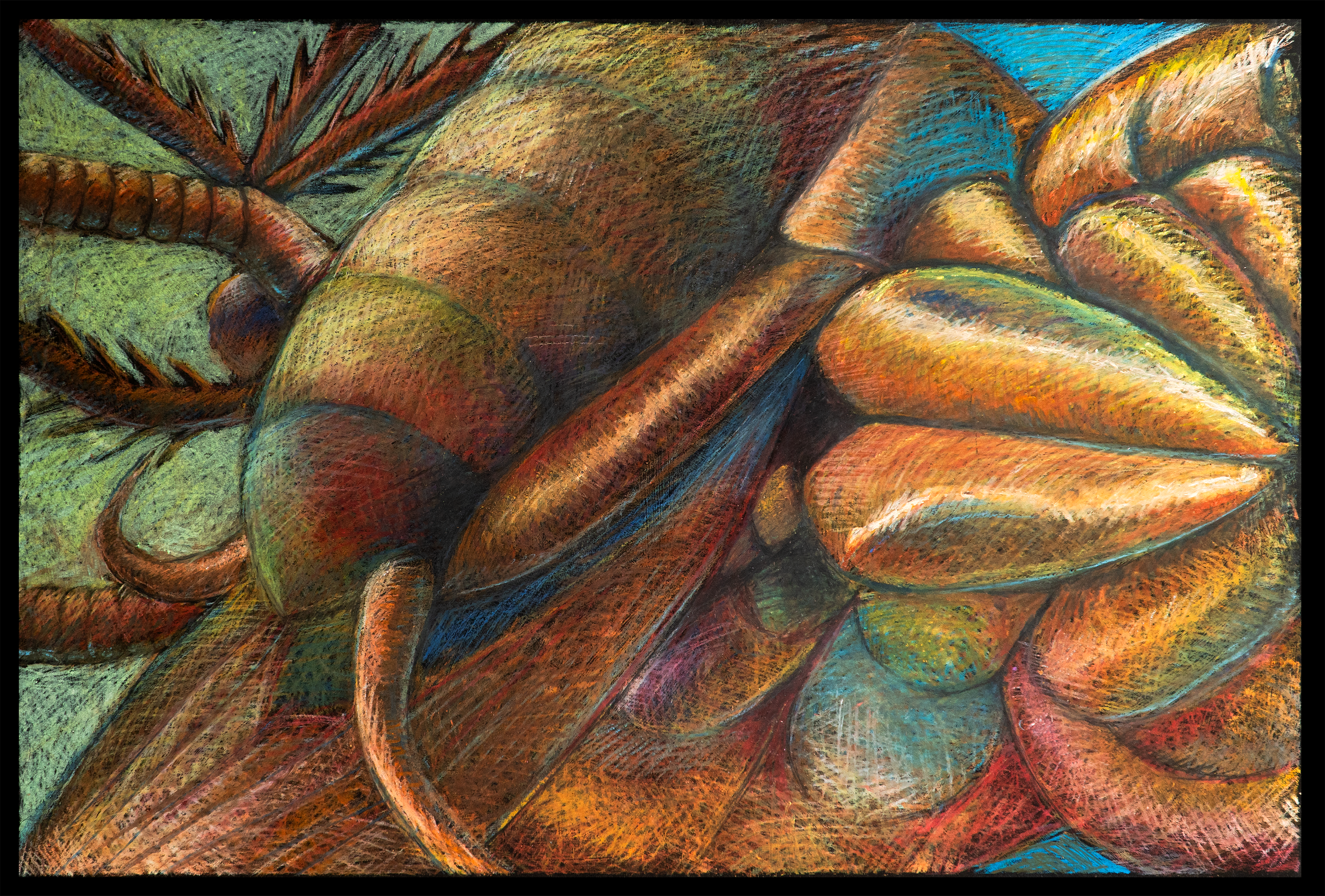   ABSTRACT_01  2009 Oil Pastel on Hard Cardboard Paper 840×900mm 