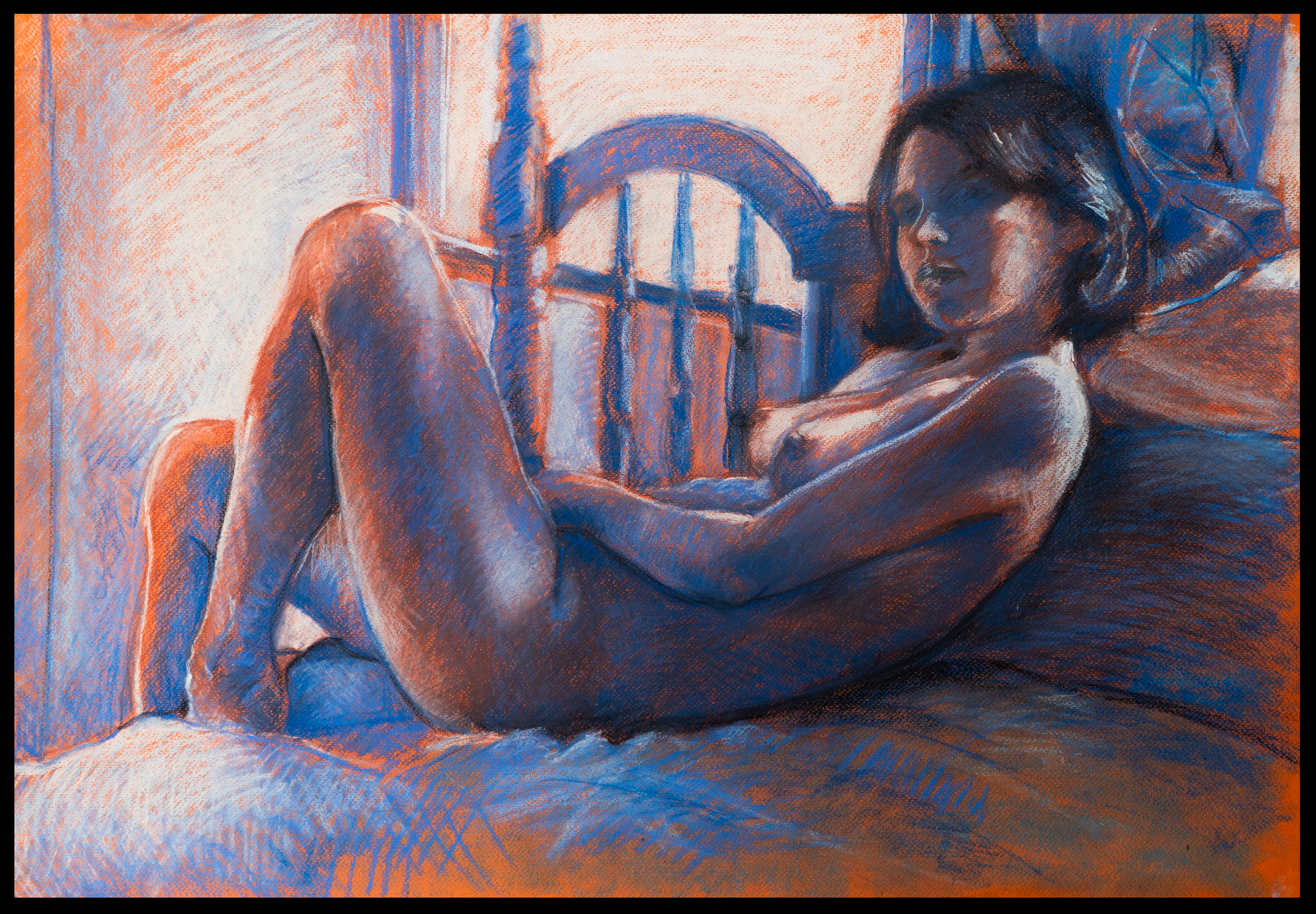   NUDE_02  (On the Bed)   2009 Dry Pastel on Canson Paper 840×900mm 