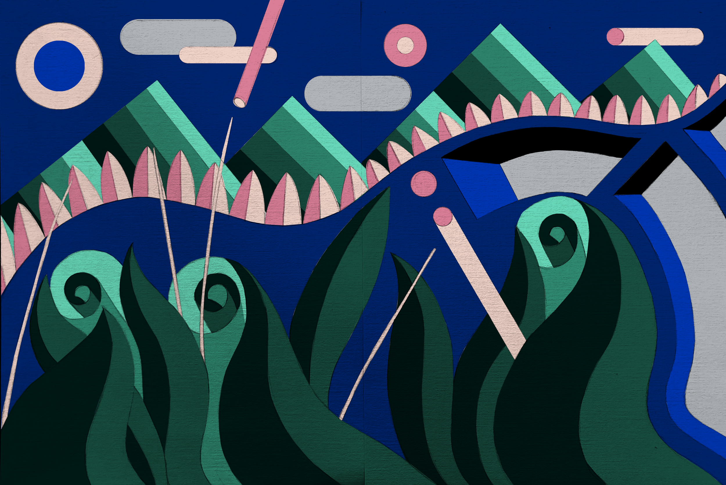   Landscape Abstract  2019 Mixed media on Fabriano Paper 840×900mm 