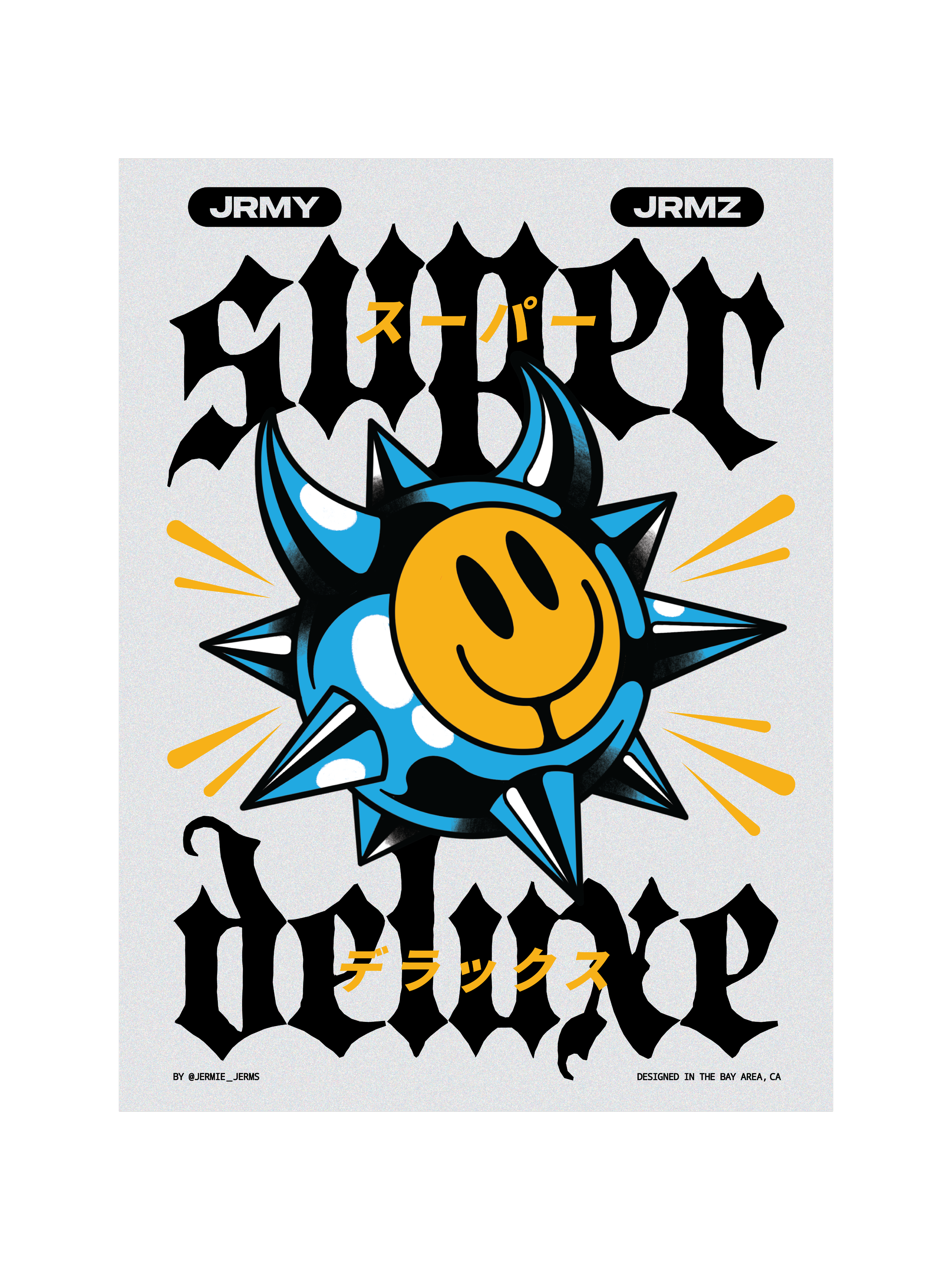 Happy Spiked Ball – Vinyl Print