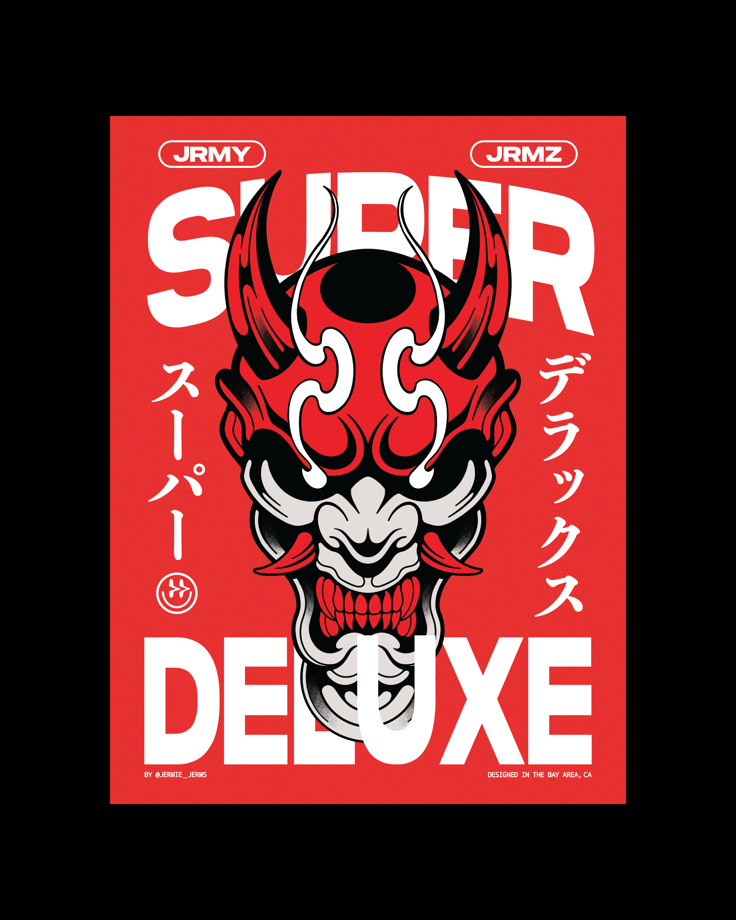 Smoking Hannya Mask – Vinyl Print