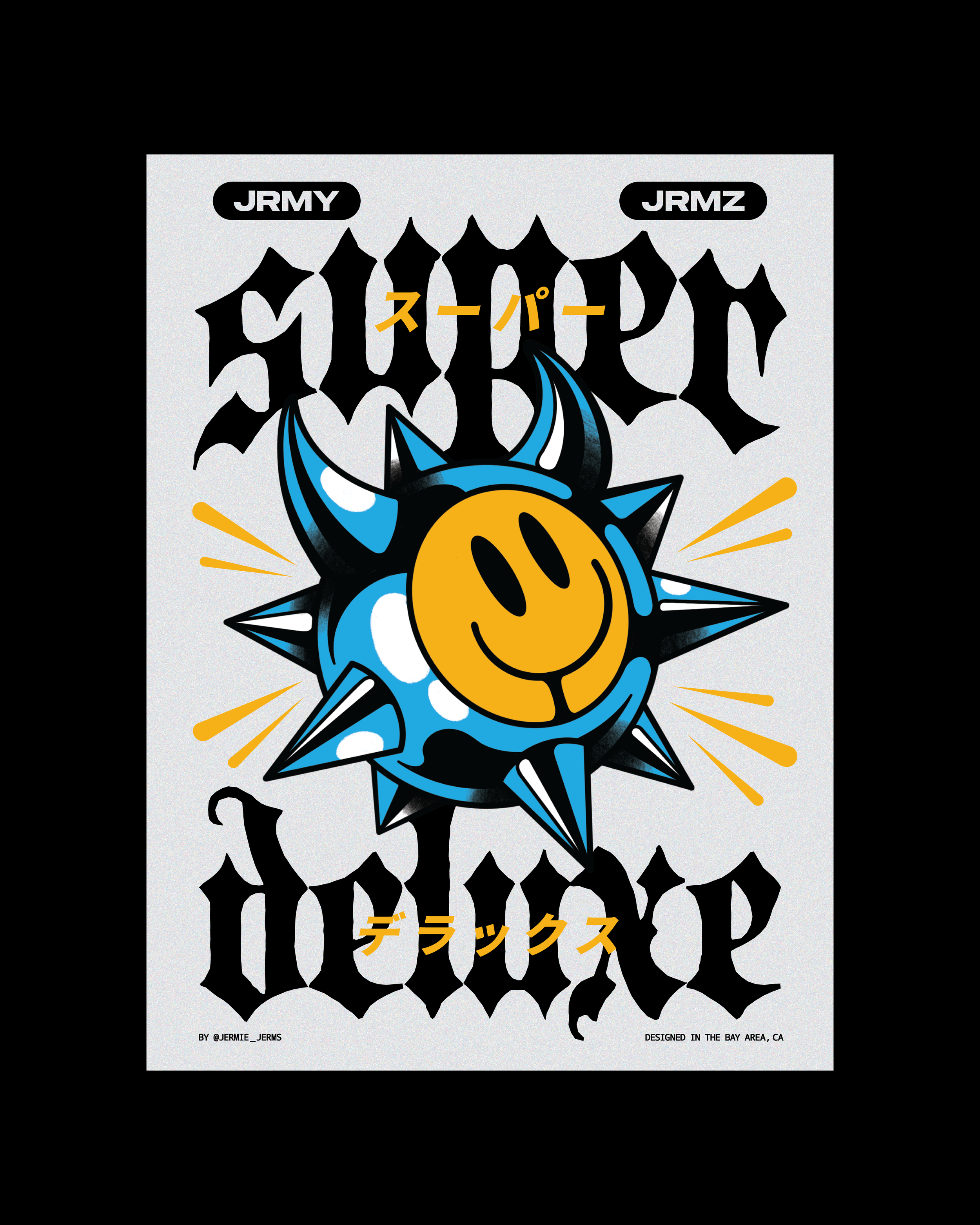 Happy Spiked Ball – Vinyl Print