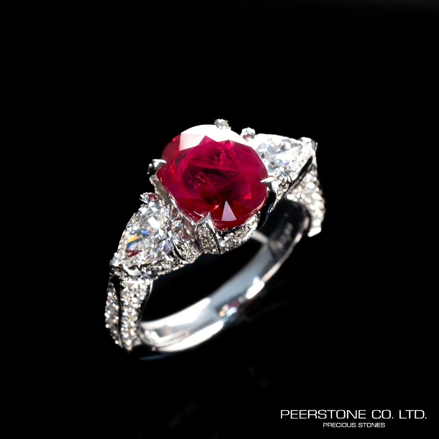 3.01ct Burmese Pigeon’s Blood Ruby Ring — Peerstone Co Ltd