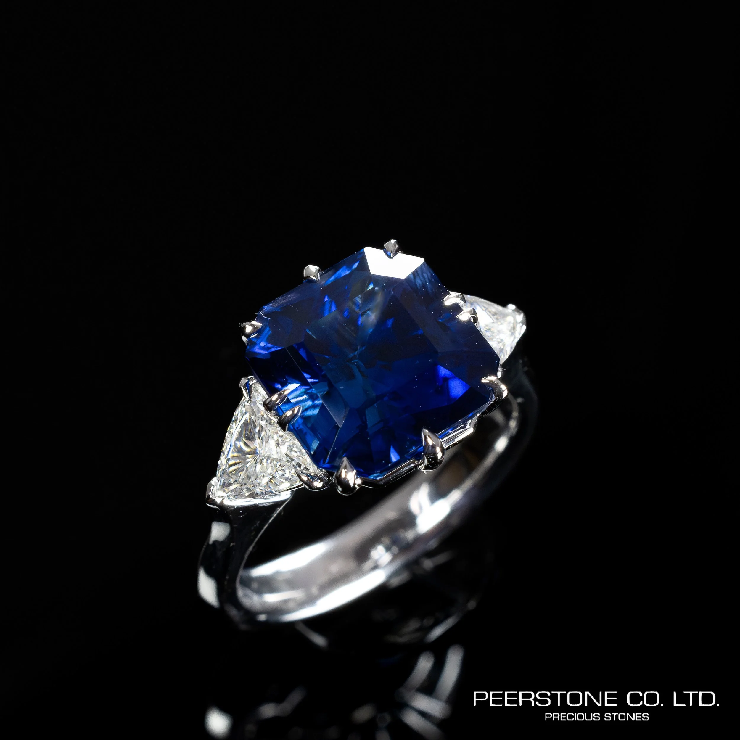 6.08 Octagonal Royal Blue Sapphire Ring (1).JPG