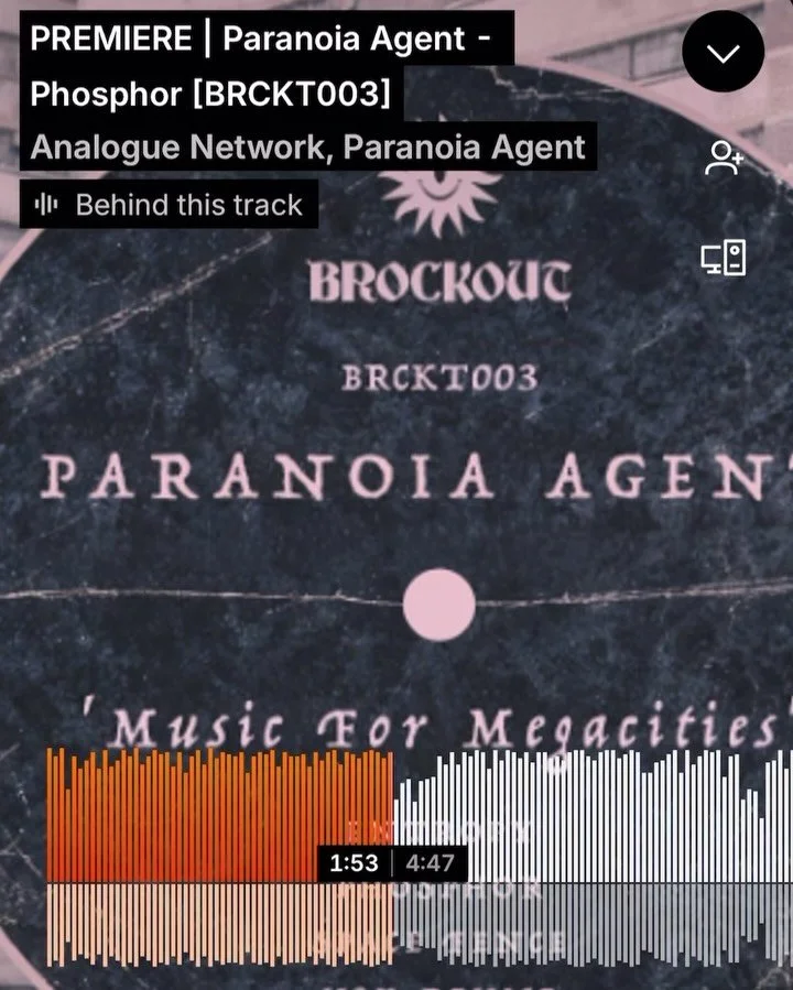 🌞 BRCKT003 | Paranoia Agent - &lsquo;Phosphor&rsquo; @analoguenetwork_ua PREMIERE 

Big thanks to Analogue Network for premiering &lsquo;Phosphor&rsquo; on @soundcloud today (link in bio) 🖤 

Taken from Paranoia Agent&rsquo;s &lsquo;Music For Megac