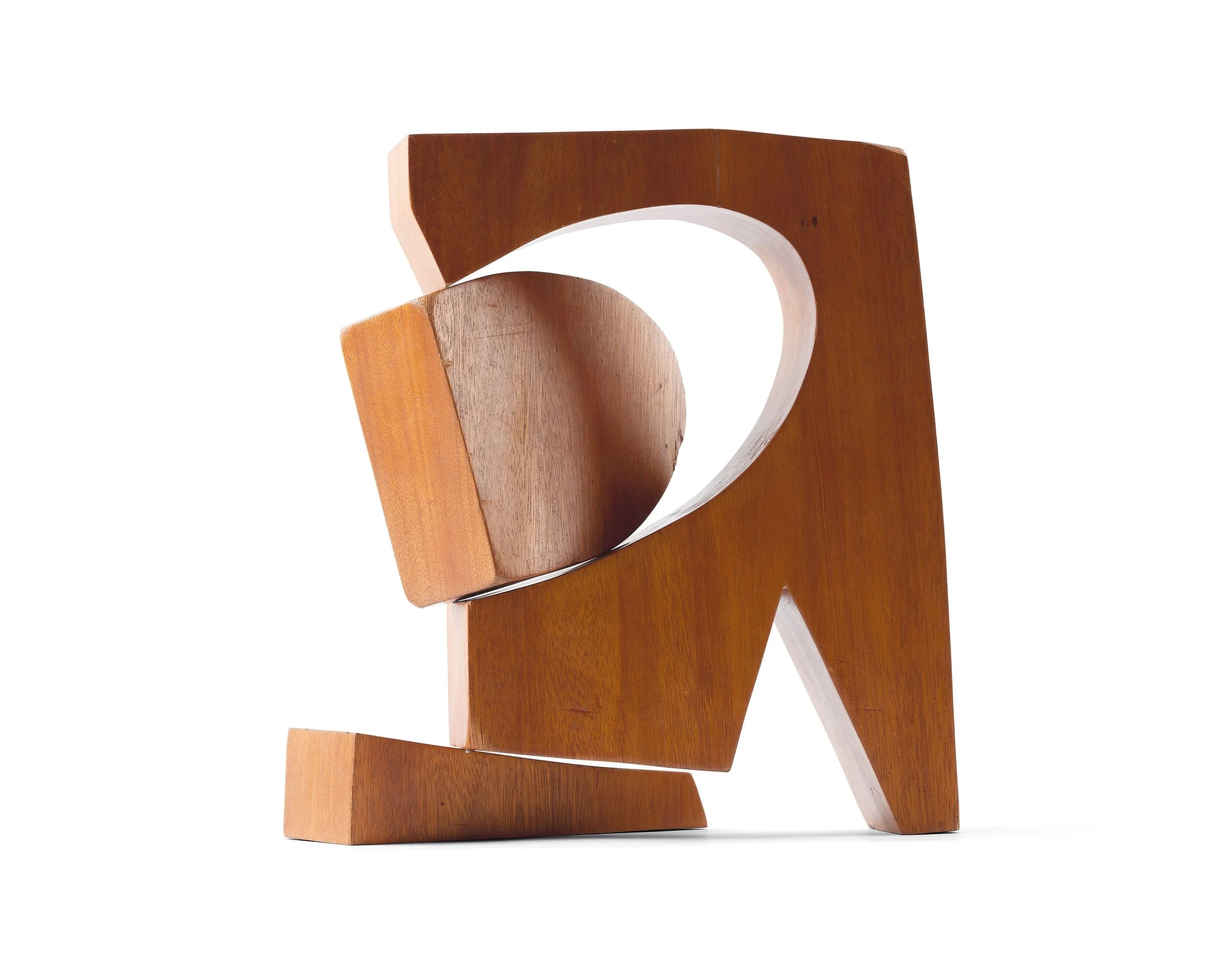 Set Structure (Rotating) , 1942 . Band saw–cut mahogany, 16 1/2 × 11 1/2 × 3 in. (41.9 × 29.2 × 7.6 cm) 