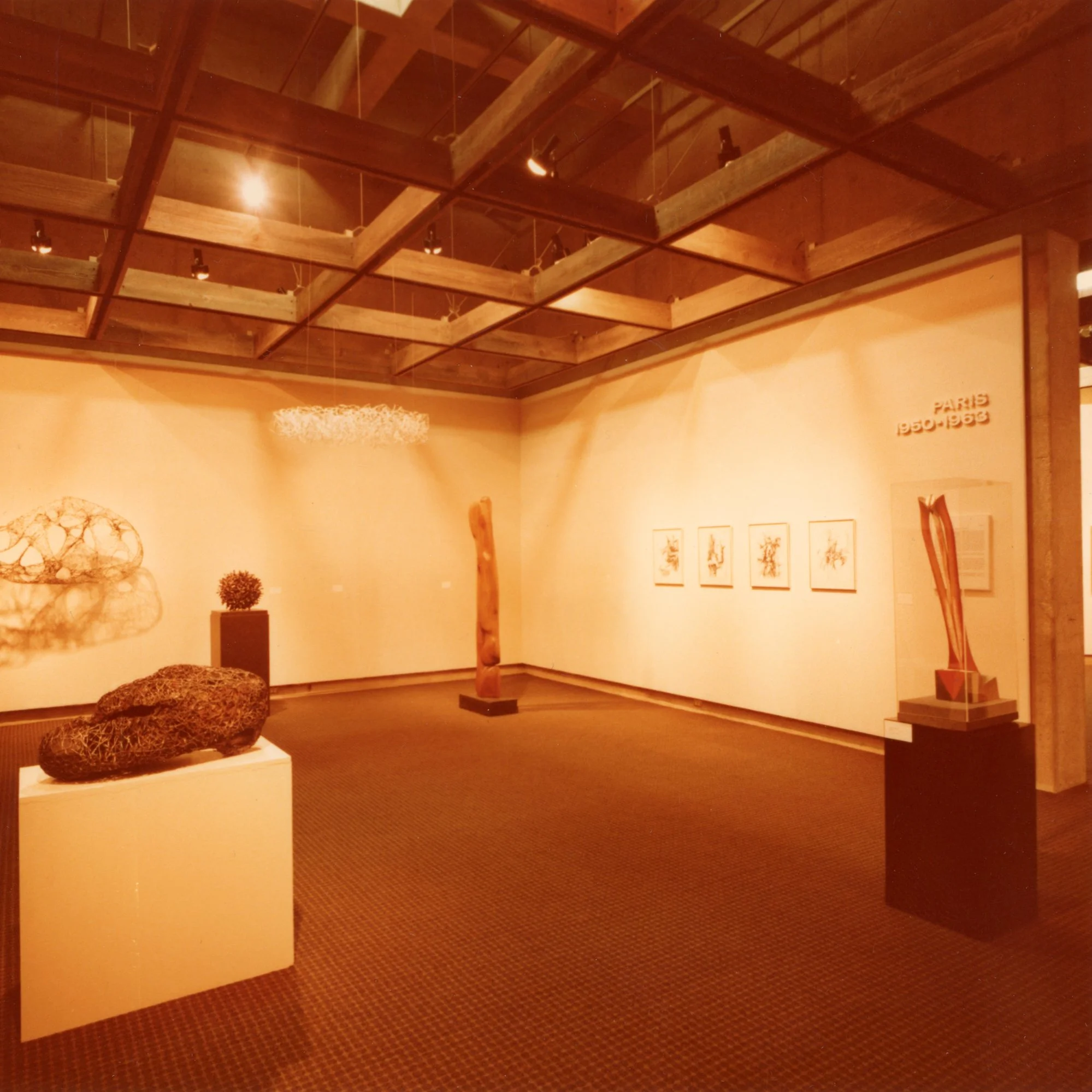  Installation view of  Claire Falkenstein in San Francisco, Paris, Los Angeles, and Now  at the Palm Springs Desert Museum, 1980. Courtesy of the Palm Springs Art Museum 