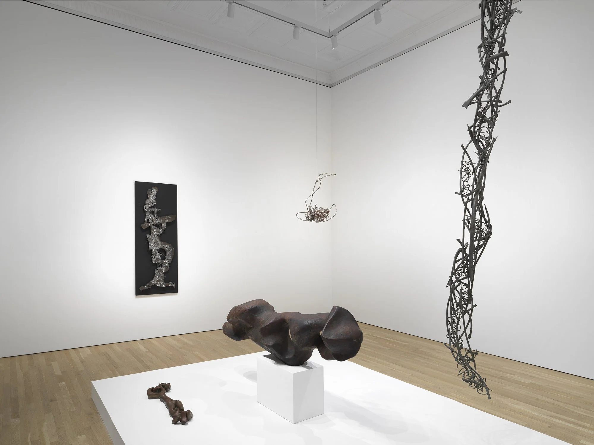  Installation view of  Claire Falkenstein: San Francisco, Paris, Rome  at Ortuzar, September 10, 2025 – October 31, 2026. Courtesy of Ortuzar. Photo by Dario Lasagni 